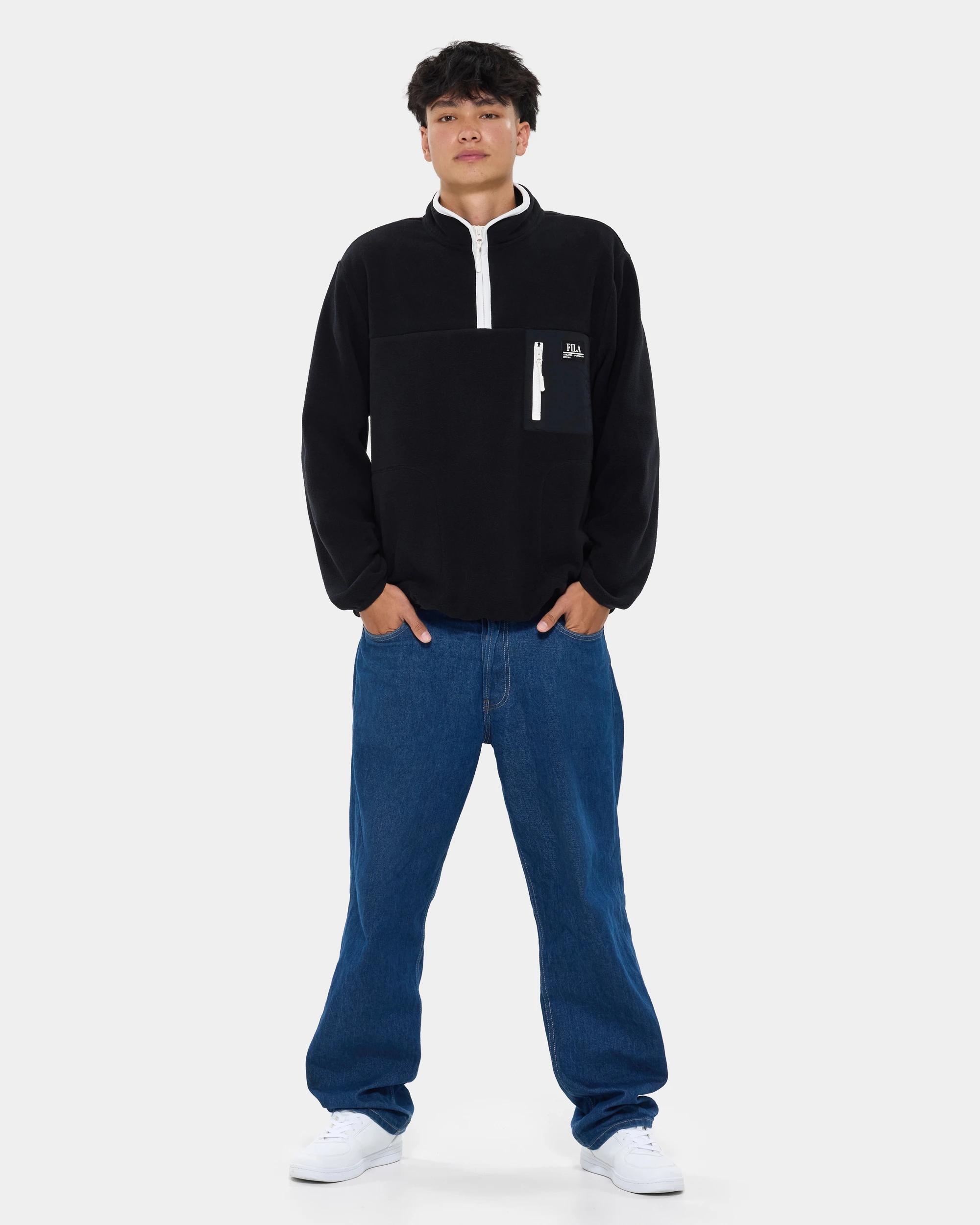 2 Fila Toby Fleece Pullover - Black BLACK, 2 of 8
