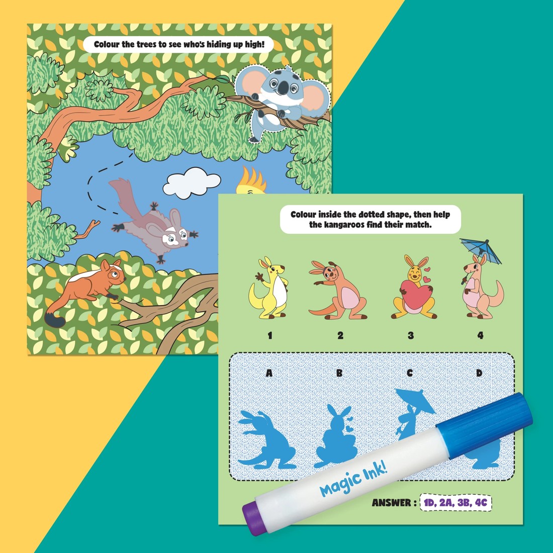 5 INKredibles Magic Reveal Aussie Adventure Mess Free Magic Ink Pictures! - Book, 5 of 5