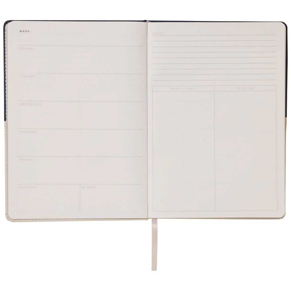 6 Otto A5 Week to View Two-tone Undated Diary 65 page Neutral, 6 of 7