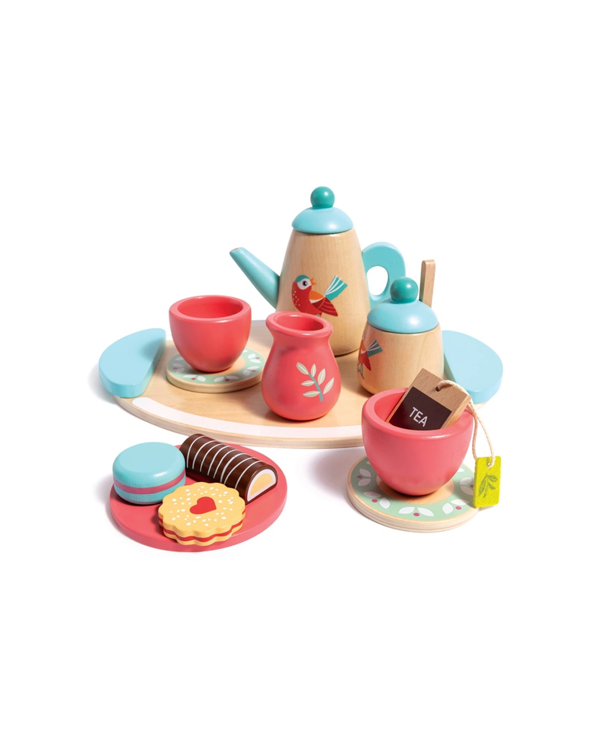 1 Hape Tea Time Wooden Play Set Elegant Party Activity Toy Wood Durable Pretend Play Set - Multi, 1 of 5