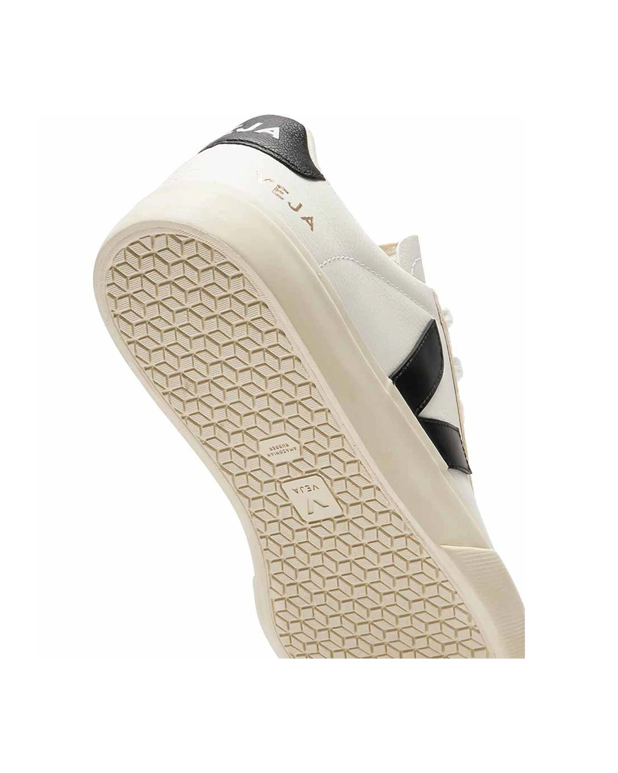 6 VEJA Campo Chromefree Leather Sneakers Casual EXTRA WHITE/BLACK, 6 of 6
