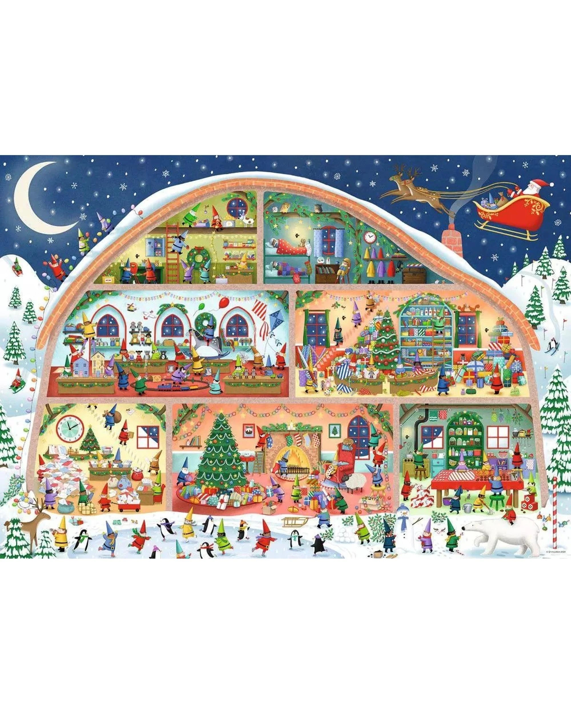 2 Ravensburger Santa's Workshop 1000 Piece Jigsaw Puzzle, 2 of 2