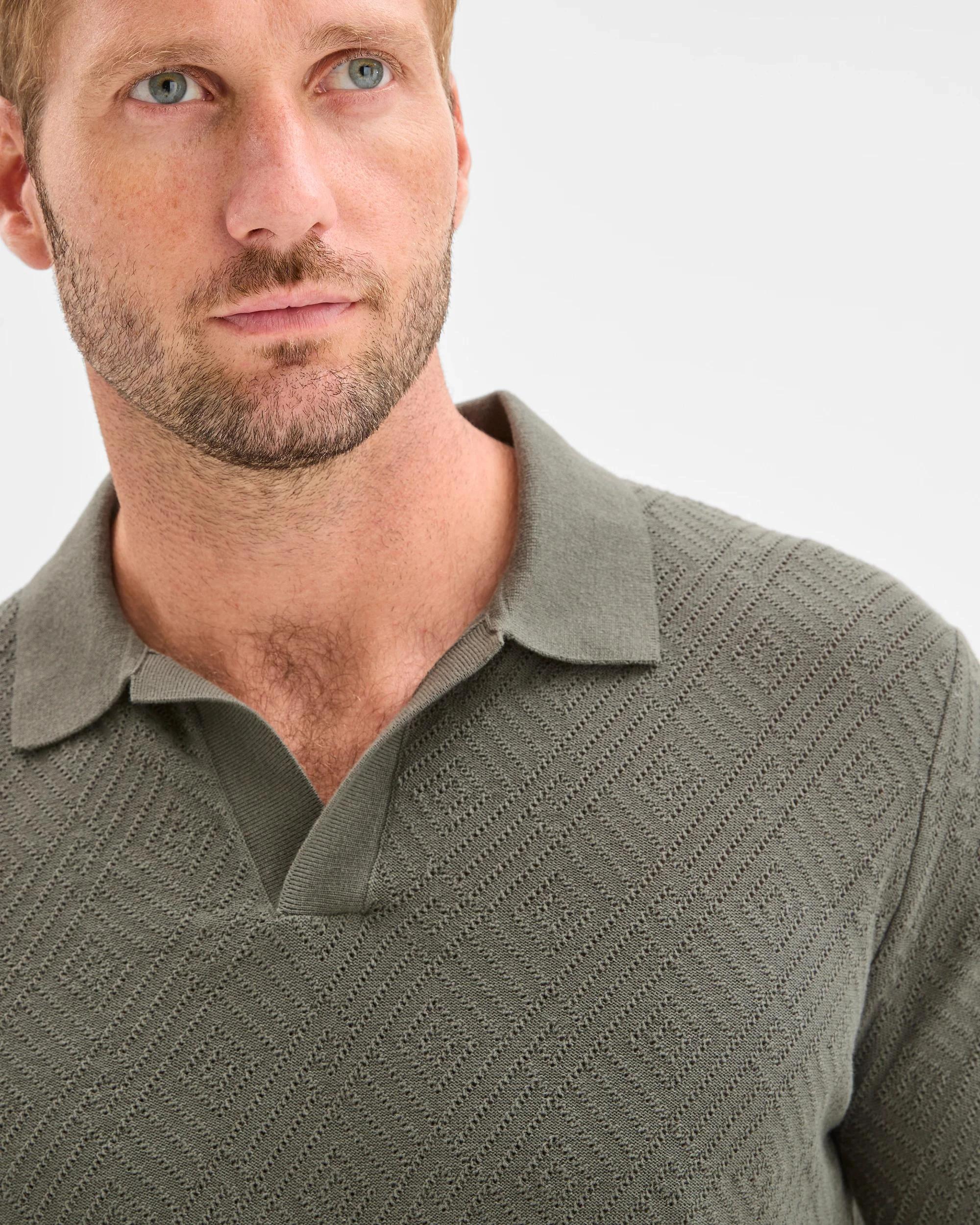 5 Preview Australian Cotton Knit Polo Top CHIMERA, 5 of 5