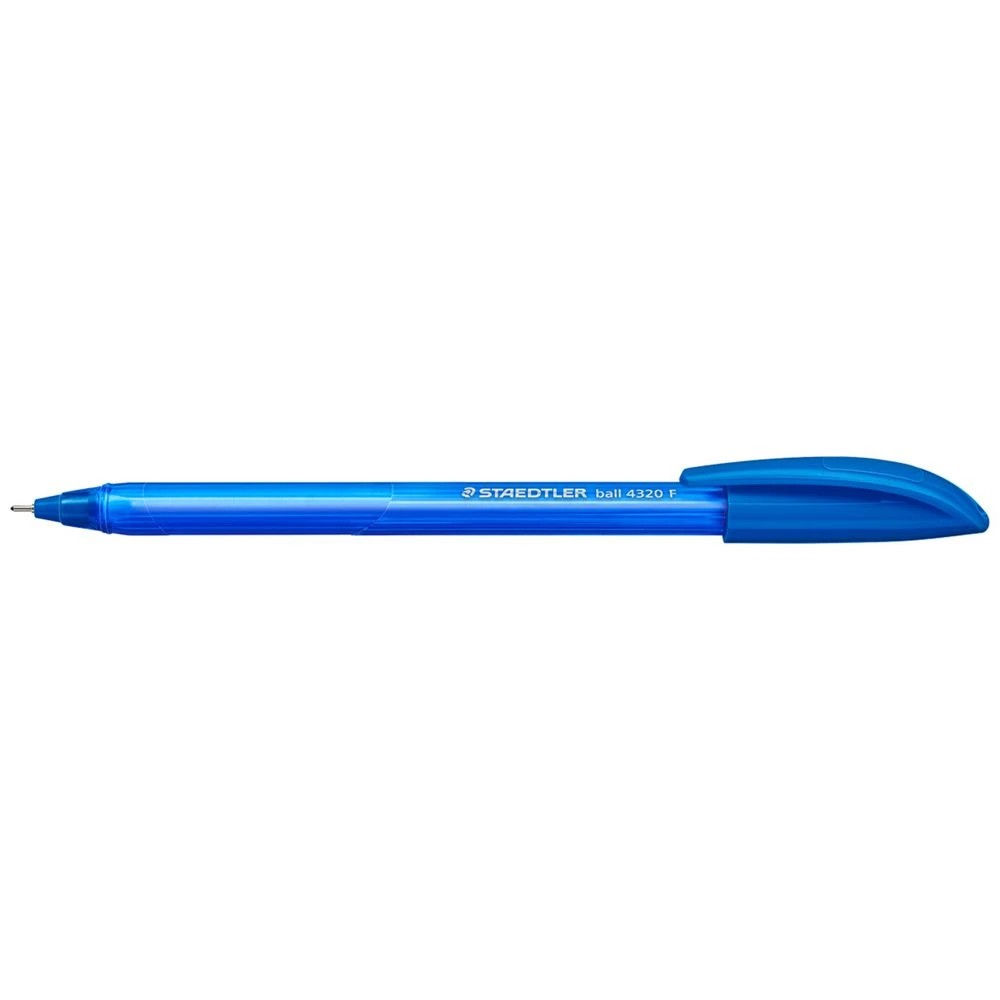 2 Staedtler Stick 4320 Triangular Ballpoint Pen 0.7mm Blue, 2 of 2