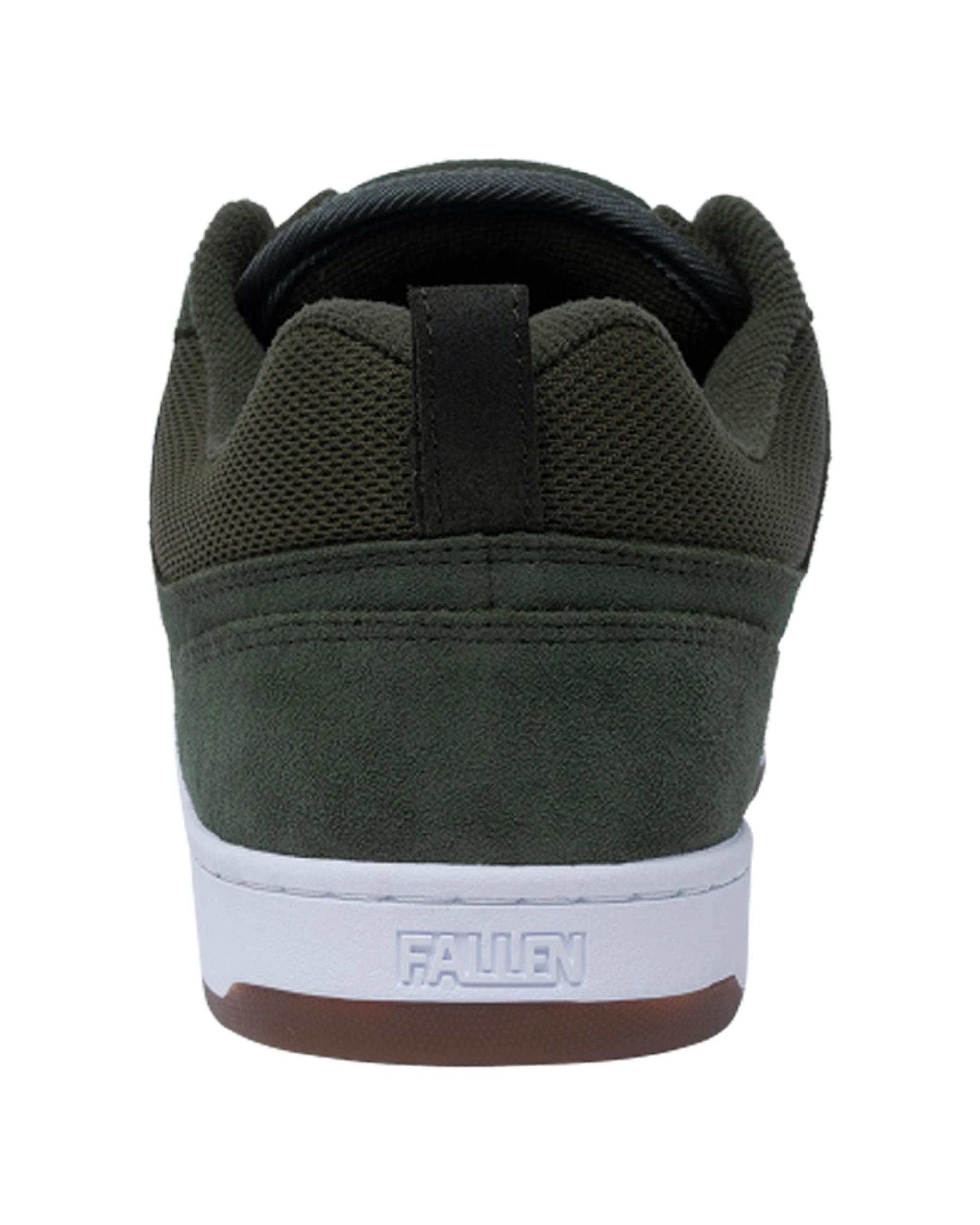 5 Fallen Footwear Revolver Billy Marks Suede Upper Construction Mens Casual Shoes FOREST/WHITE, 5 of 6
