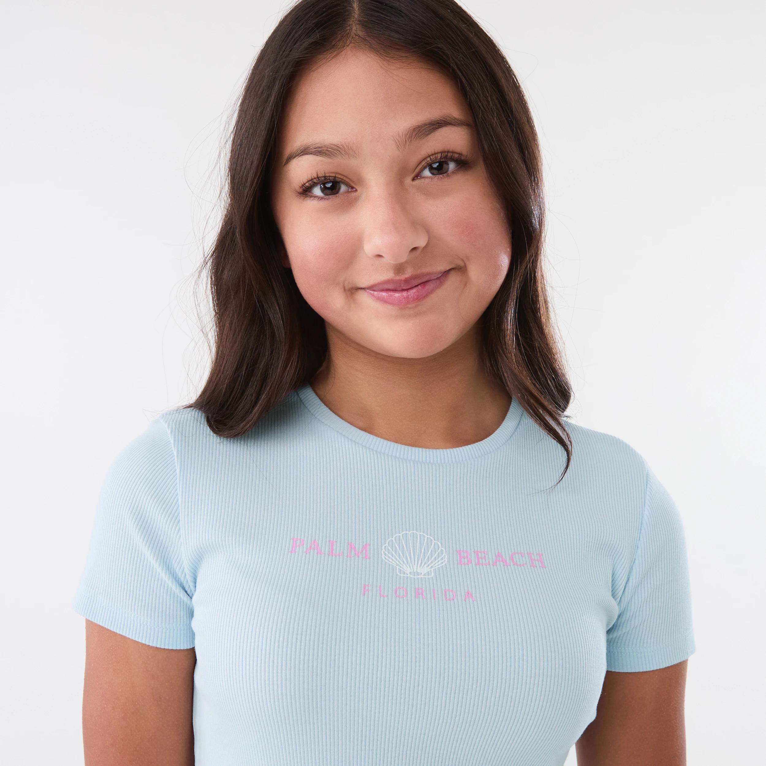 3 Short Sleeve Rib Top PALM BEACH FLORIDA ICE MIST, 3 of 6