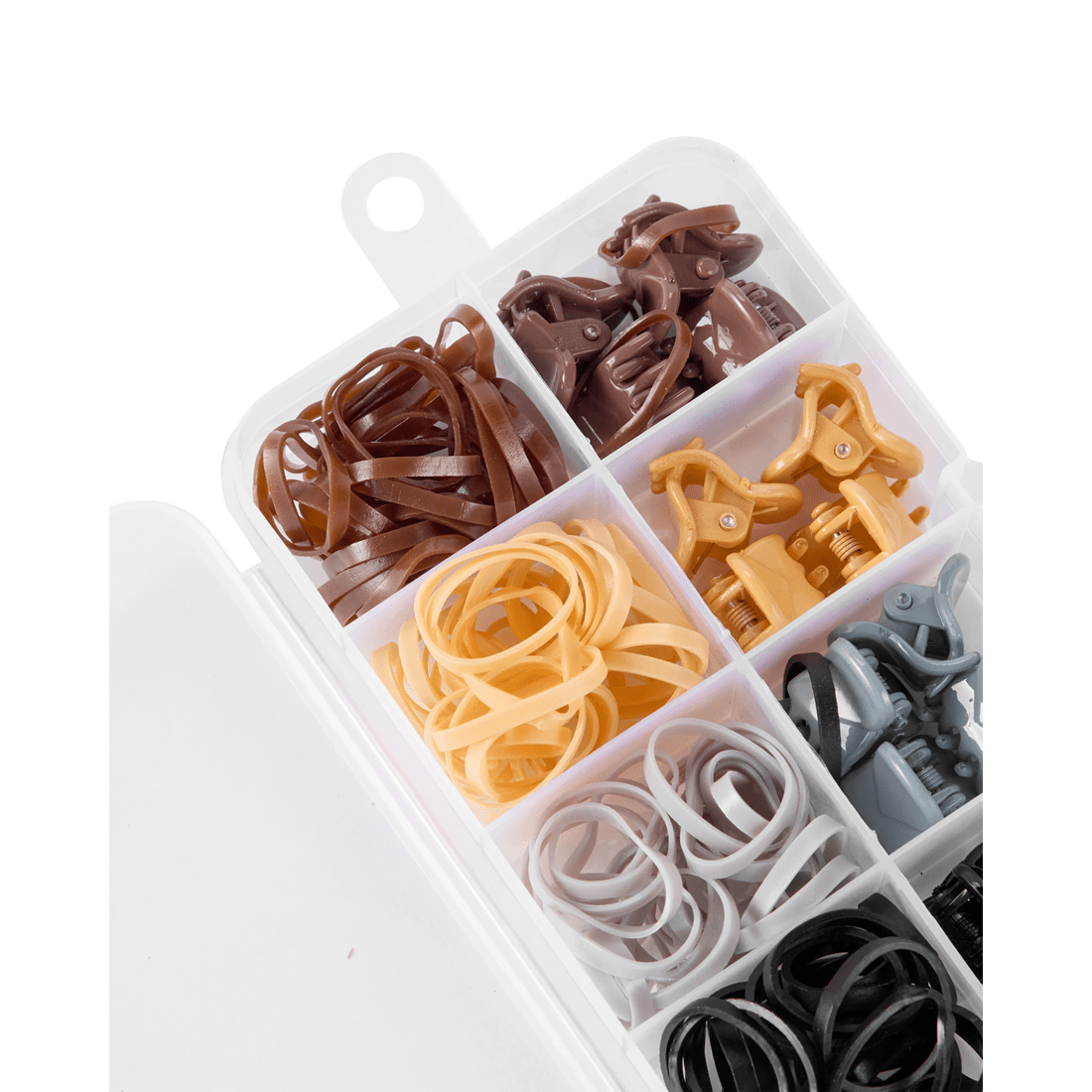 3 OXX Haircare 170 Piece Mini Claw Clips and Poly Bands - Nude, 3 of 5