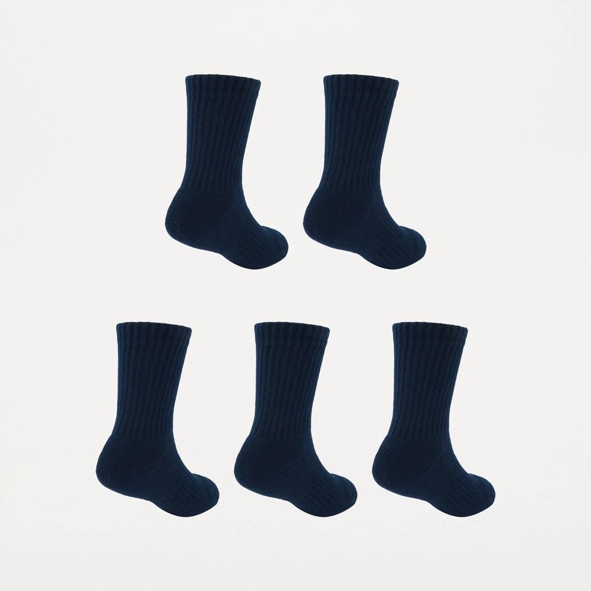 2 5 Pack Ultimate School Crew Socks DRESS BLUE, 2 of 3