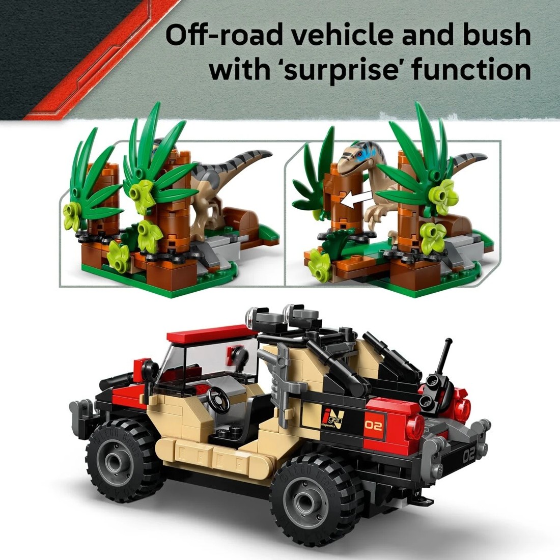 5 LEGO Jurassic World Raptor Off-Road Escape 76972, 5 of 11