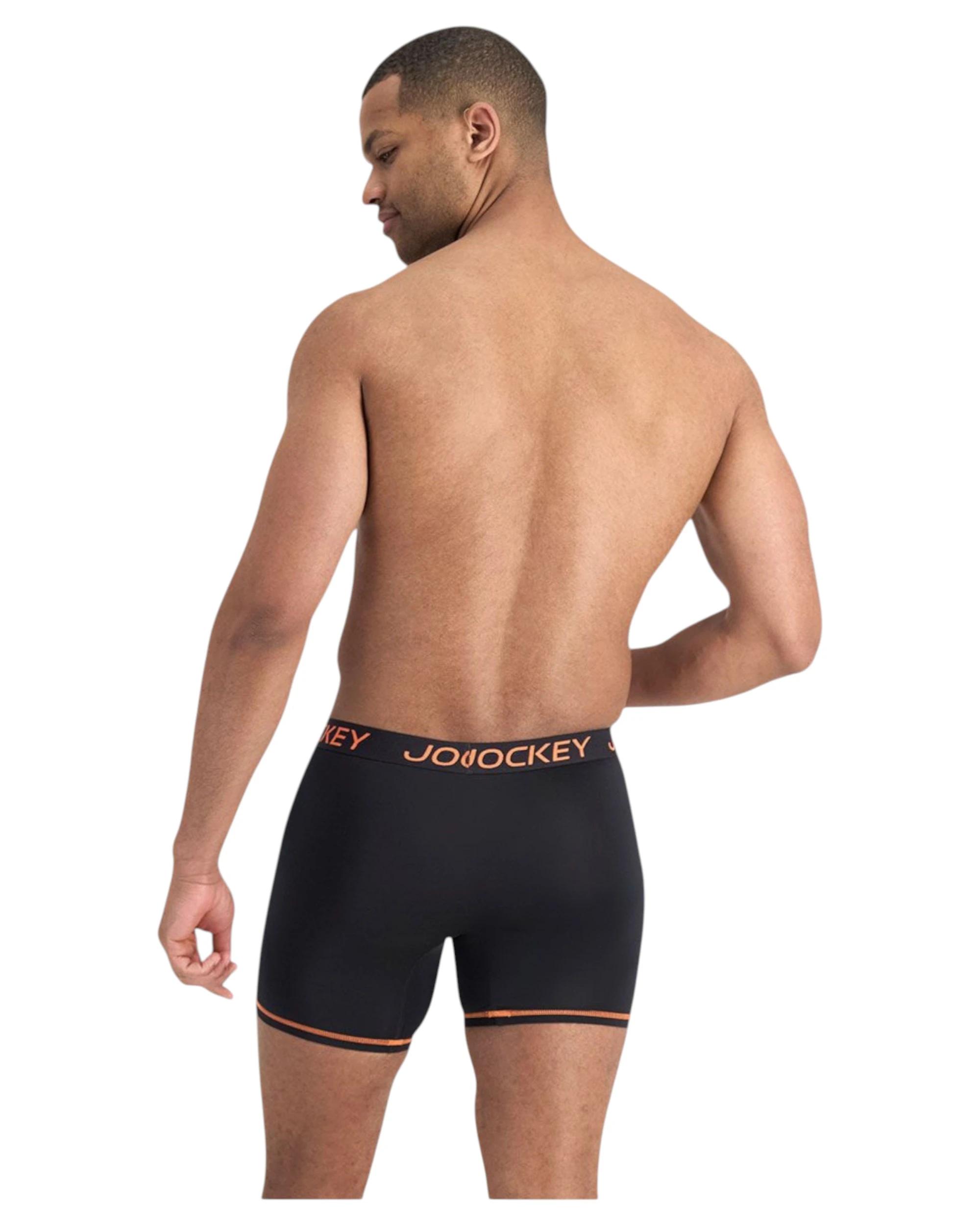 5 Jockey 8 Pack Mens Performance Active Midway Micro Trunks Underwear BLACK, 5 of 5