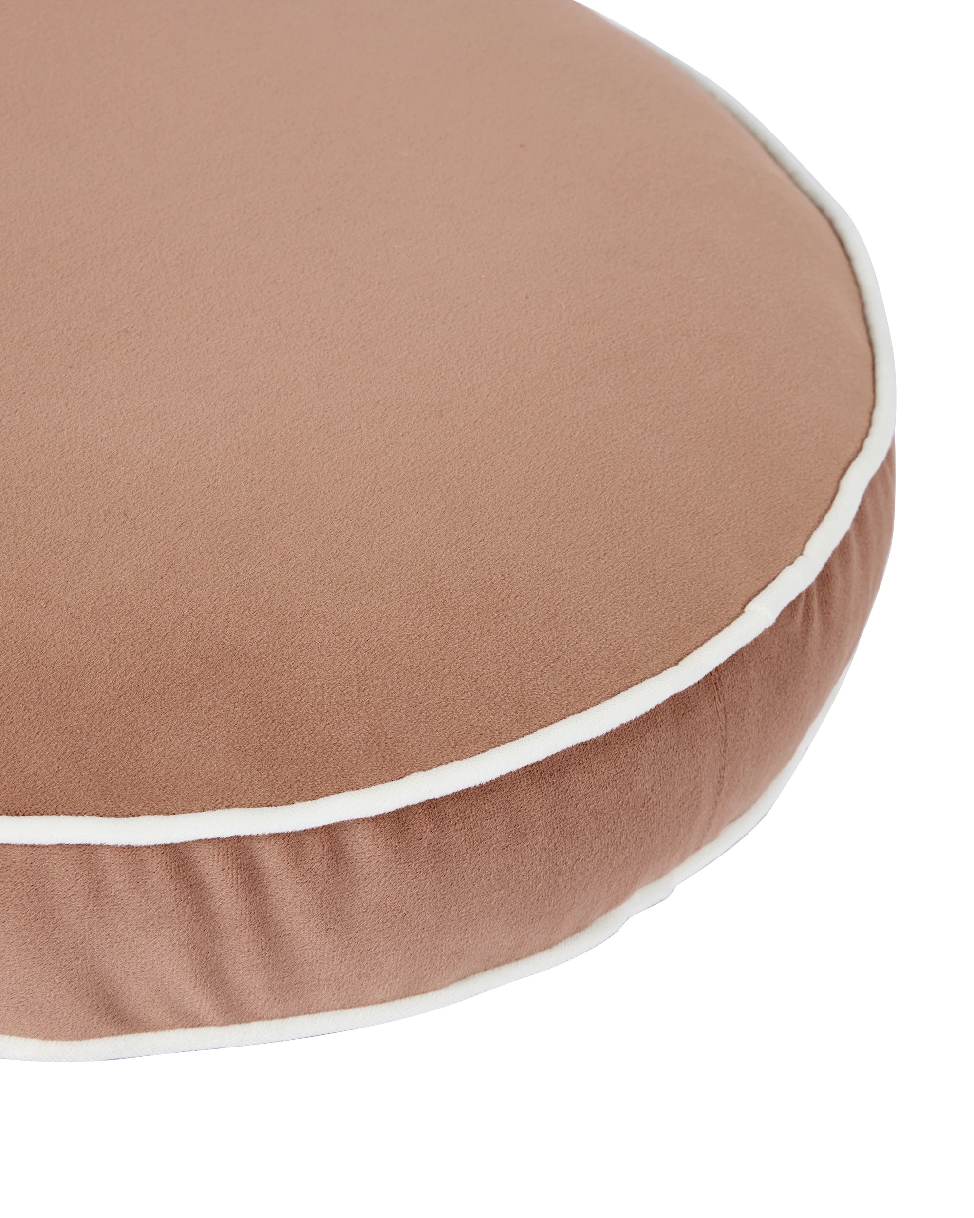 5 40cm Velvet Round Cushion - Mocha, 5 of 6