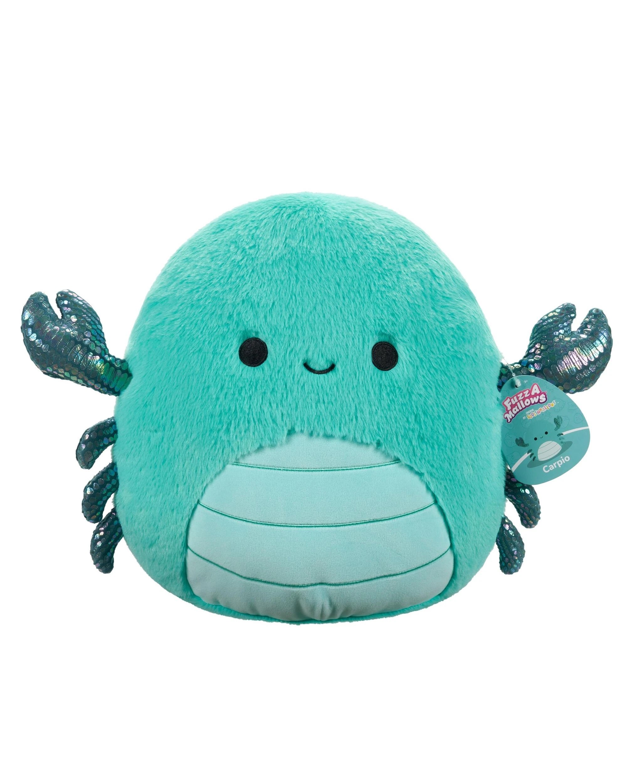 1 Squishmallows Fuzzamallows Carpio the Scorpio 12 inch Plush - Blue, 1 of 5