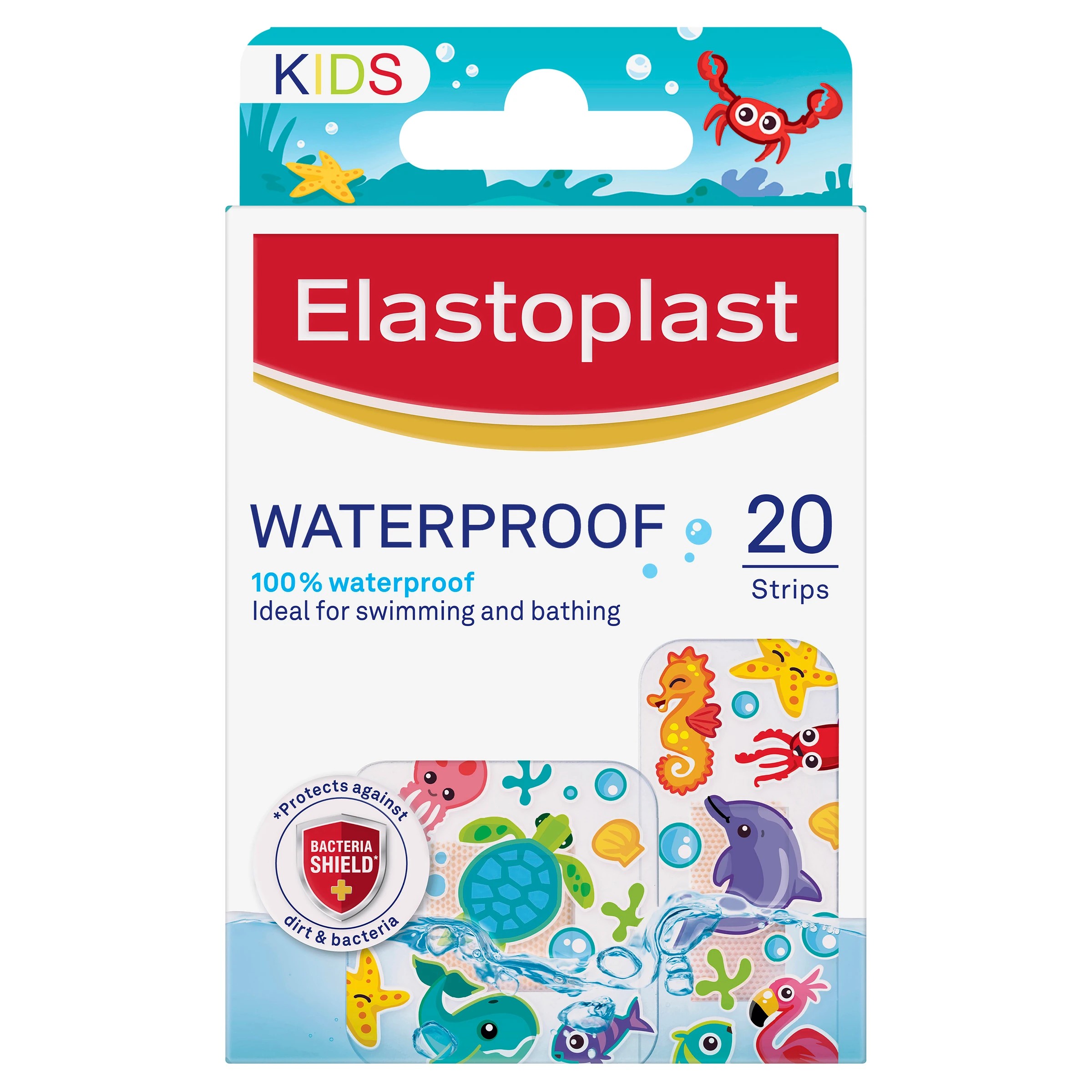 1 20 Pack Elastoplast Waterproof Kids Strips, 1 of 10