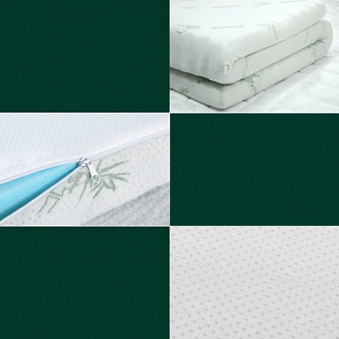 5 Giselle Bedding Memory Foam Mattress Topper Ventilated Cool Gel 5cm Queen - Queen Bed - Blue, 5 of 7