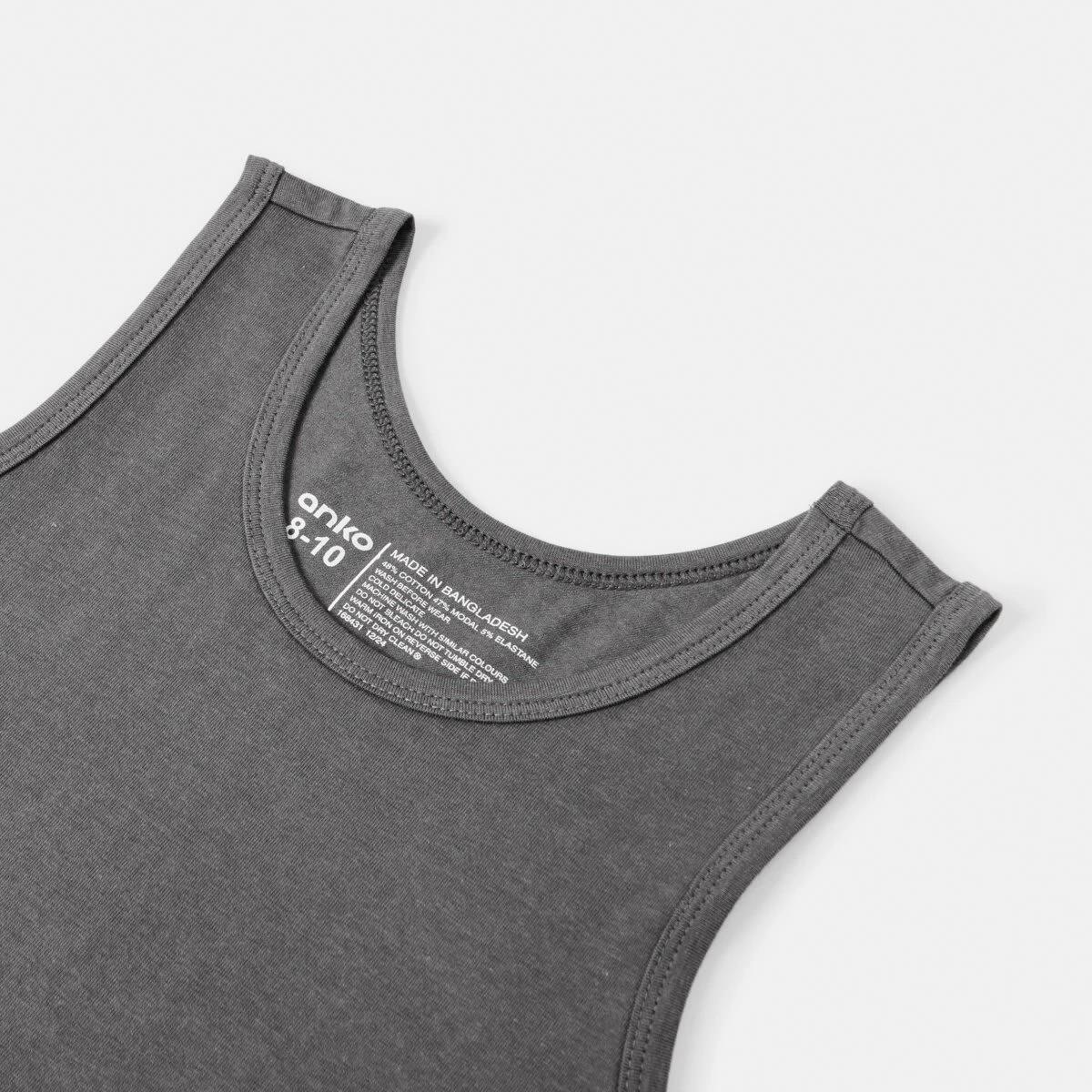 5 3 Pack Super Soft Singlets Gry Multi, 5 of 6