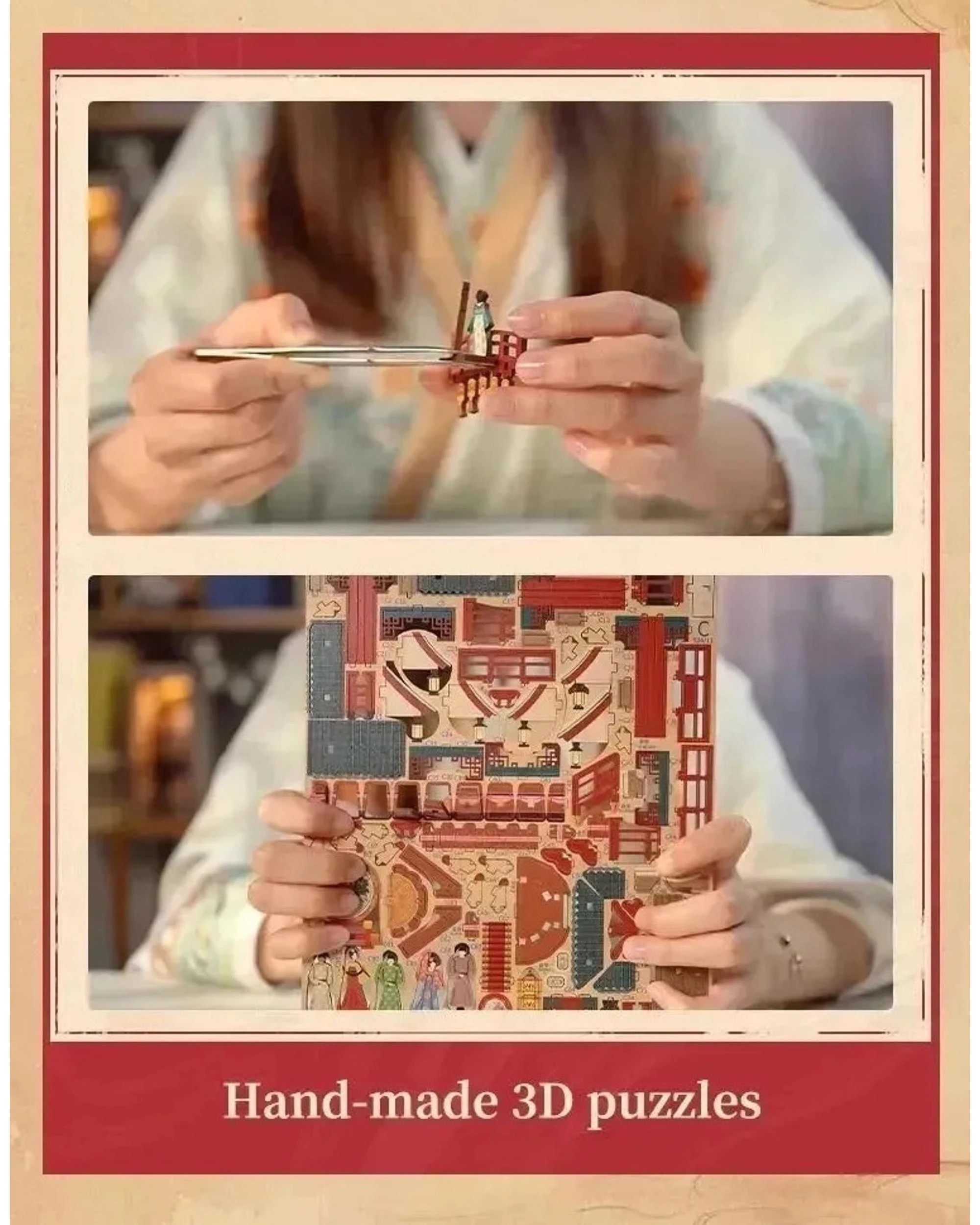 6 Tonecheer 3D Wooden Puzzle DIY Book Nook Kit - The Banquet of Tang Dynasty, 6 of 9