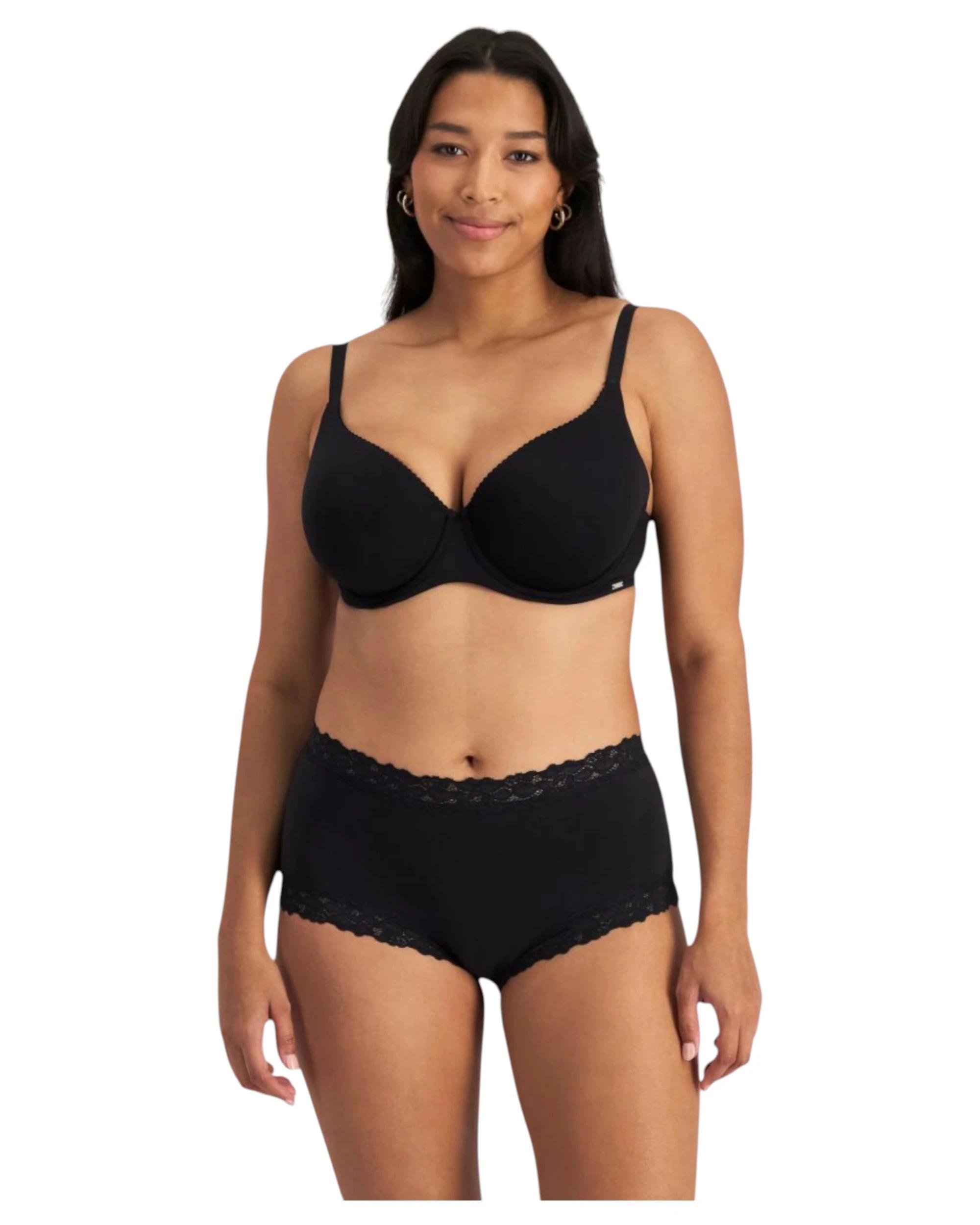 2 Jockey 6 Pack Womens Parisienne Cotton Full Brief Underwear BLACK, 2 of 4