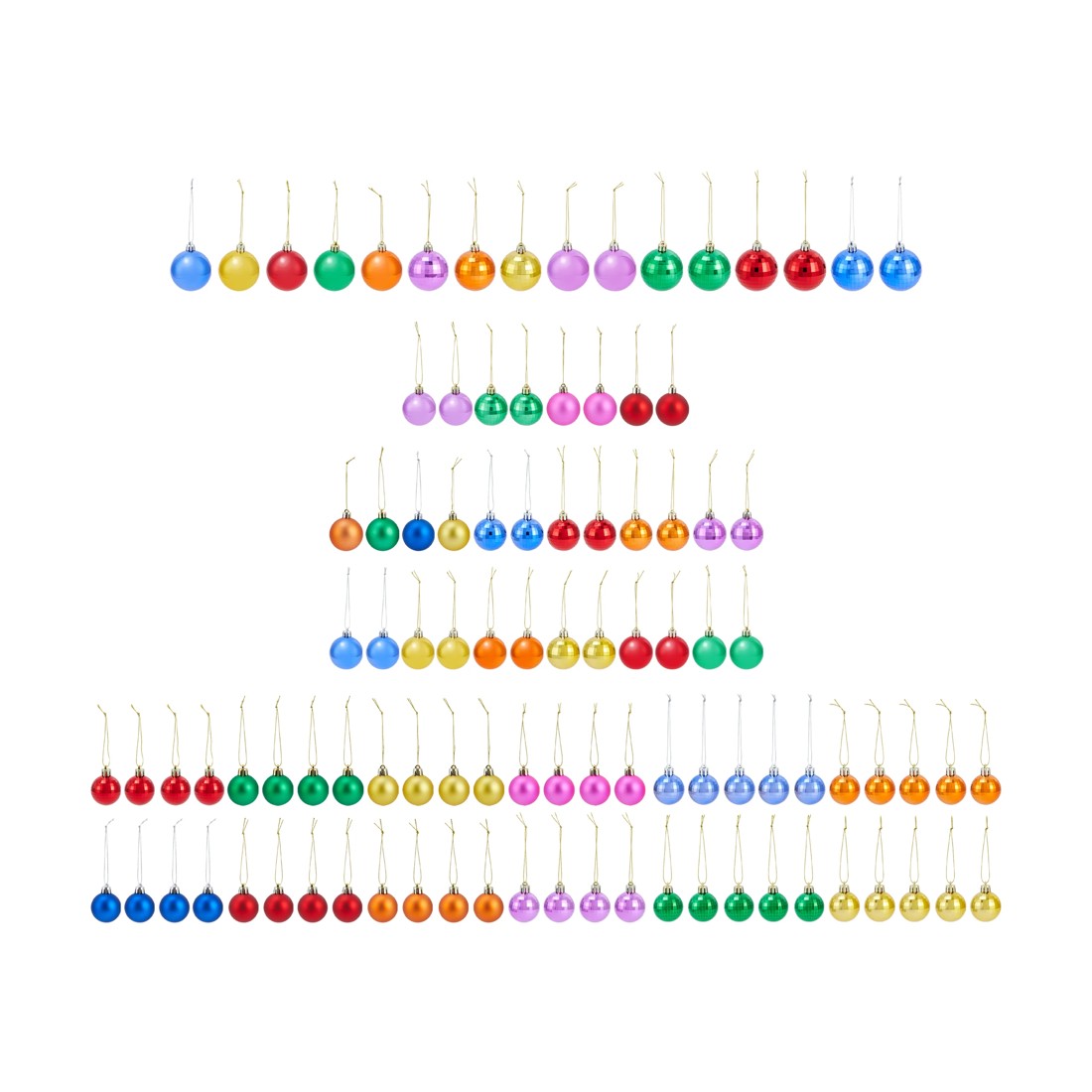 2 100 Pack Brights Christmas Baubles, 2 of 4