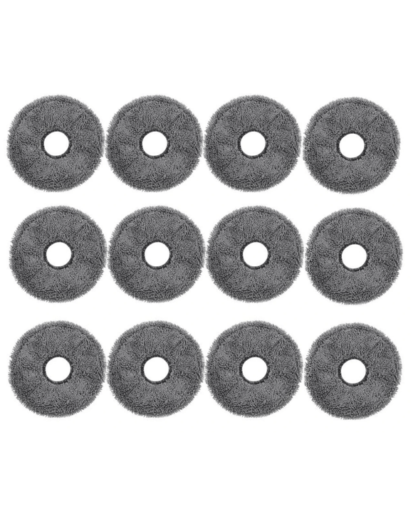 Hygieia 12pk Mop Pads For Dreame L & X Series Robot Vacuum Cleaners - Grey