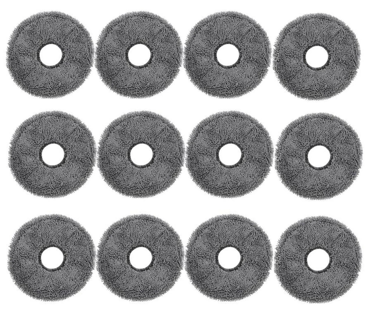 1 Hygieia 12pk Mop Pads For Dreame L & X Series Robot Vacuum Cleaners - Grey, 1 of 1