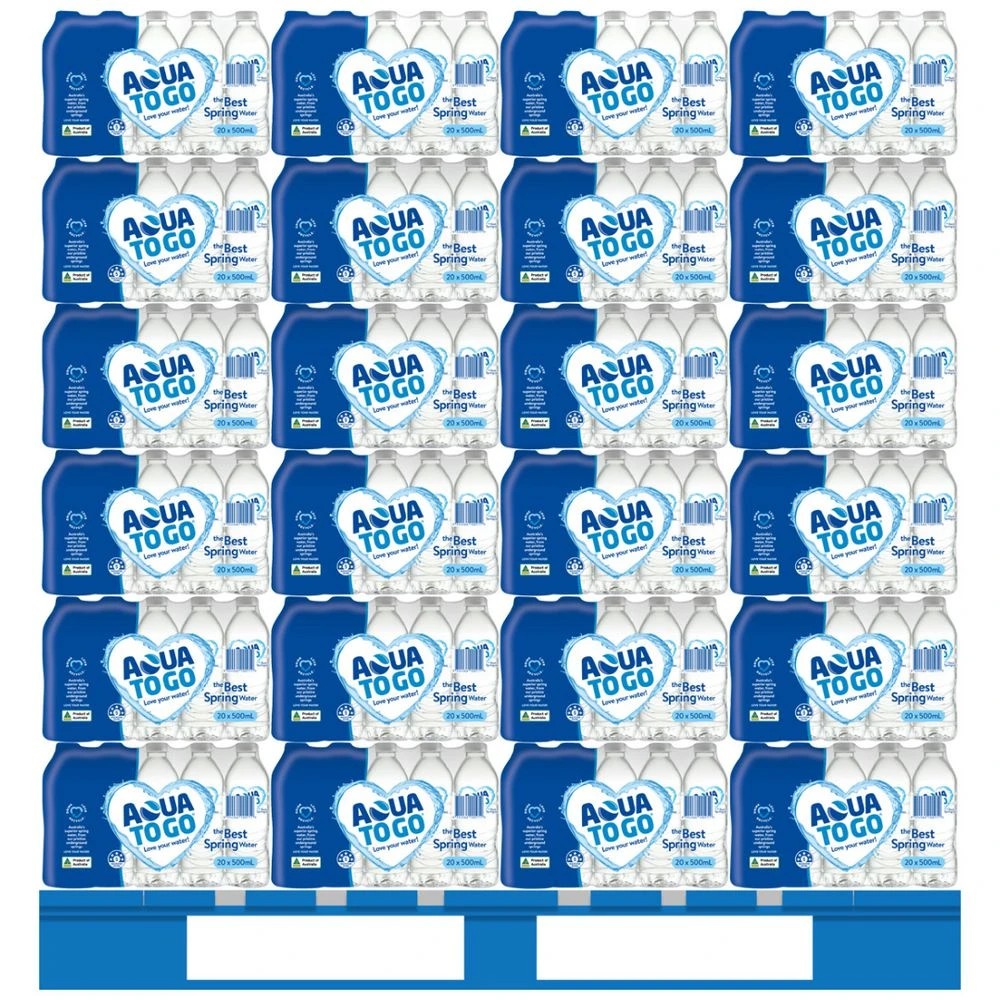 1 Aqua to Go Premium Spring Water 500mL 96 x 20 Pack, 1 of 6