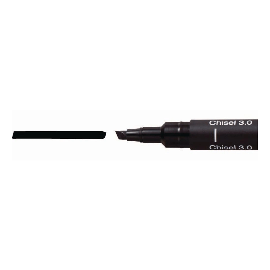 3 Uni Pin Fineliner 3 mm Chisel Tip Black, 3 of 3