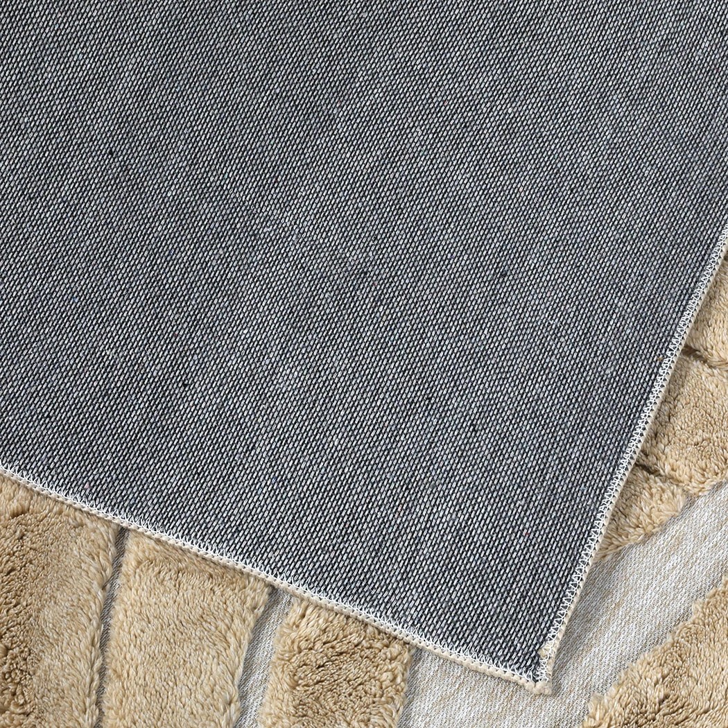 6 Marlow Machine Washable Floor Rug High-Low Textured Golden Leaf, 6 of 8