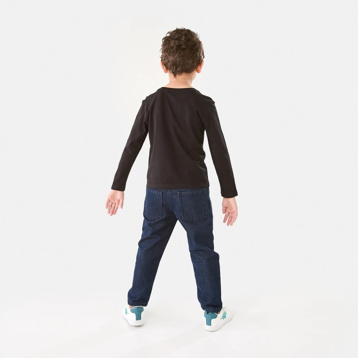 6 Long Sleeve Print T-shirt Blk Fossil, 6 of 8