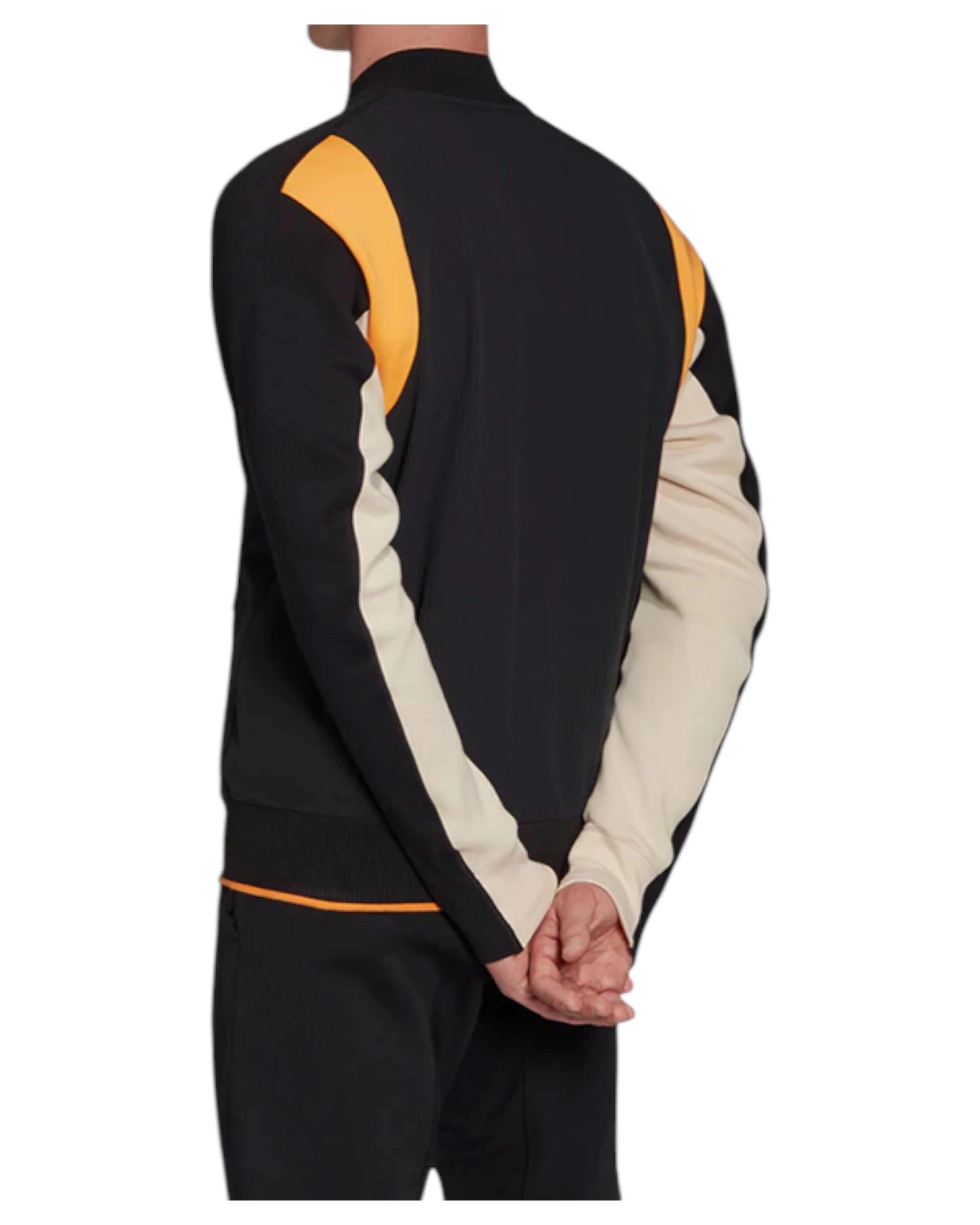 6 Adidas Mens Black/Black/Real Gold Vrct Varsity Collegiate Zipup Jacket BLACK/BLACK/REAL GOLD, 6 of 6