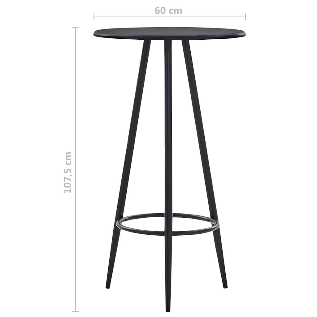 3 Vidaxl Bar Table Mdf - Black, 3 of 3