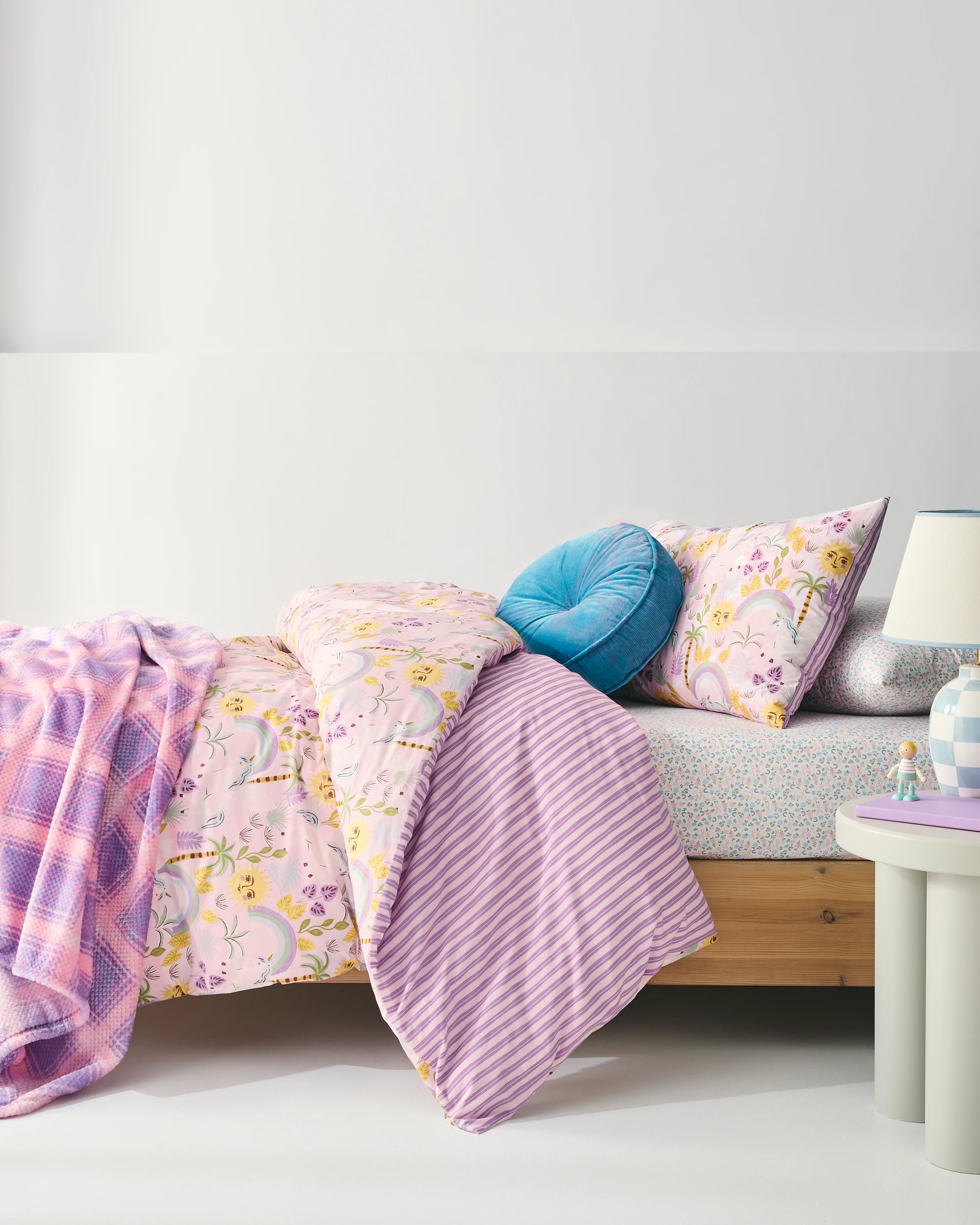 2 Target Unicorn Quilt Cover Set - Single Bed - Pink, 2 of 10