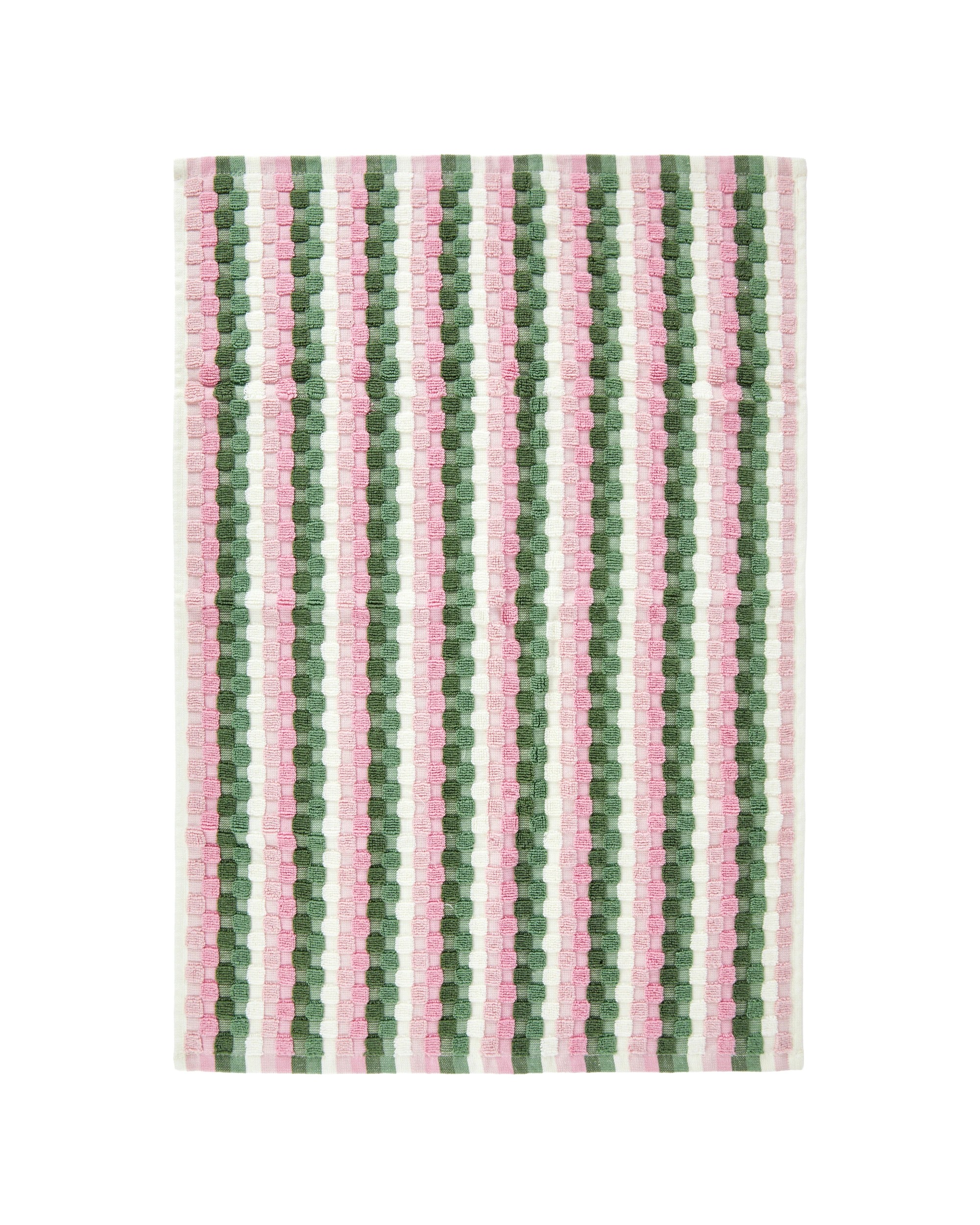 3 Popcorn Cotton Hand Towel - Pink and Green, 3 of 5