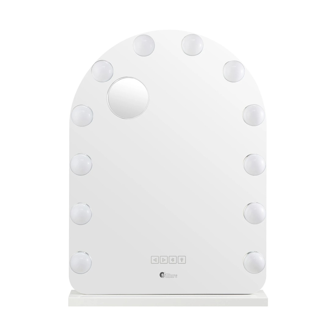 6 Oikiture Led Arched Makeup Mirror Bluetooth Hollywood 61x43cm Vanity Wall Mirrors
 - White, 6 of 7