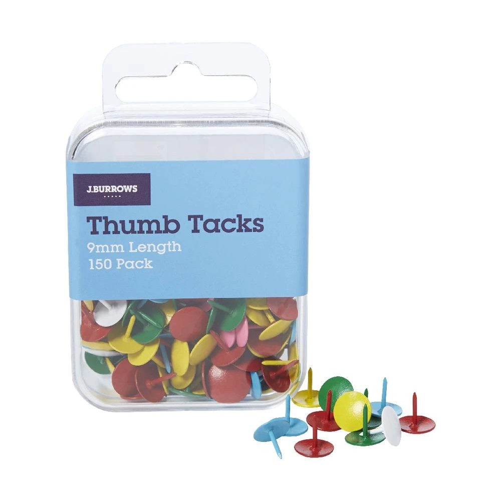 2 J.Burrows Thumb Tacks Assorted 150 Pack, 2 of 3