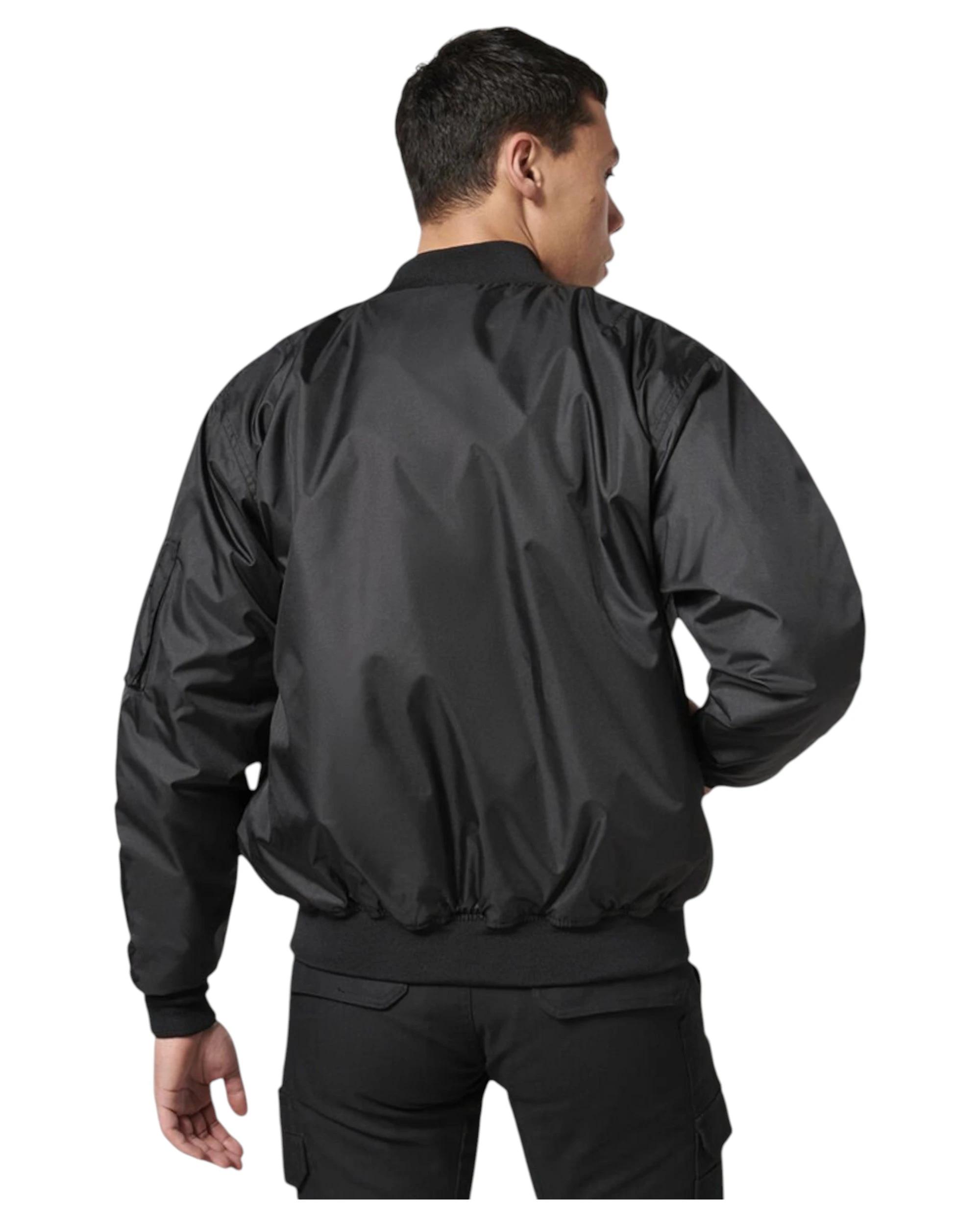 6 Hard Yakka Mens Bomber Jacket Waterproof Winter Zip Up Black BLACK, 6 of 7