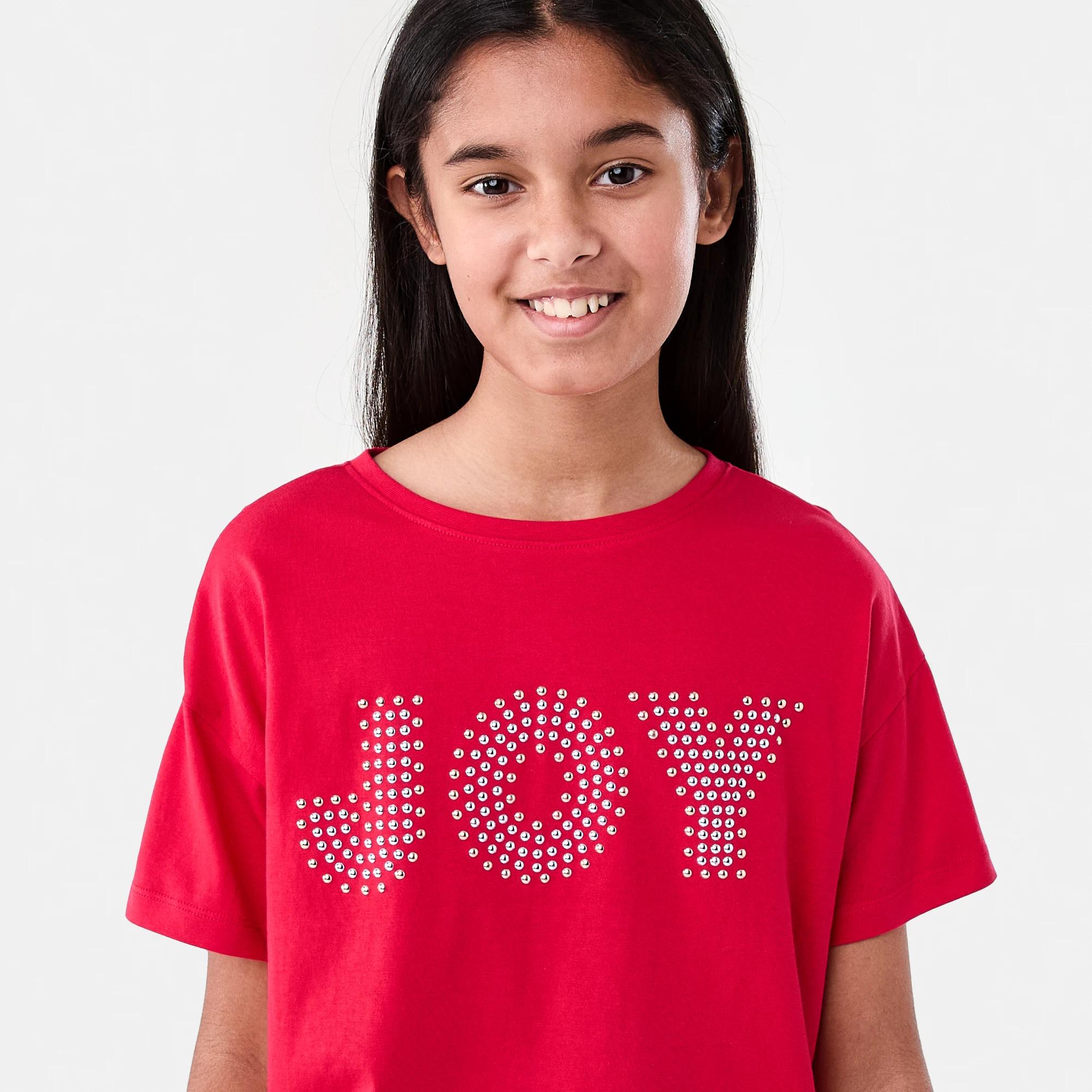 3 Christmas Embellished T-shirt Joy Slogan, 3 of 6