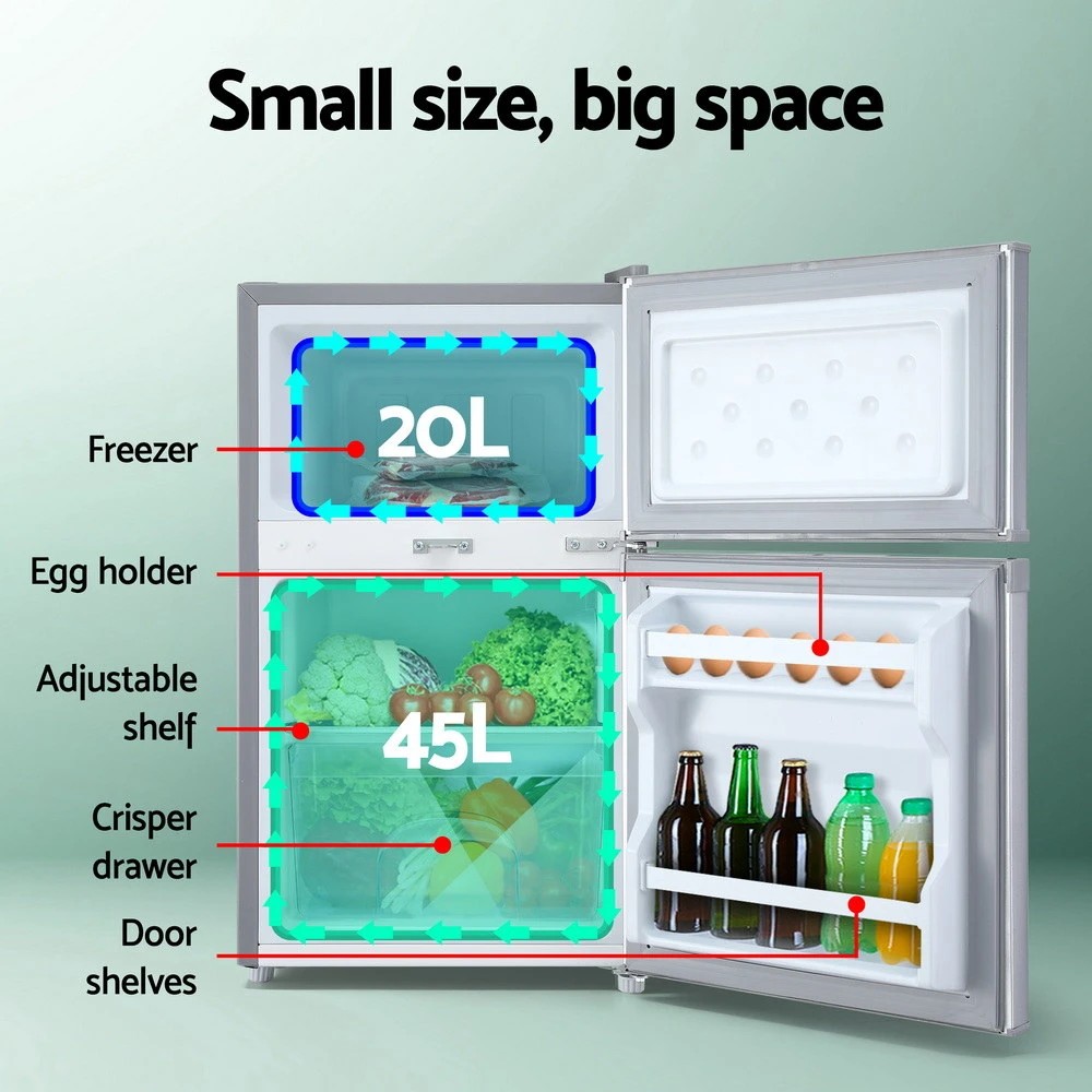 5 Glacio 65L Portable Fridge Freezer Bar Upright 12V/24V/240V Camping Caravan - Silver, 5 of 10