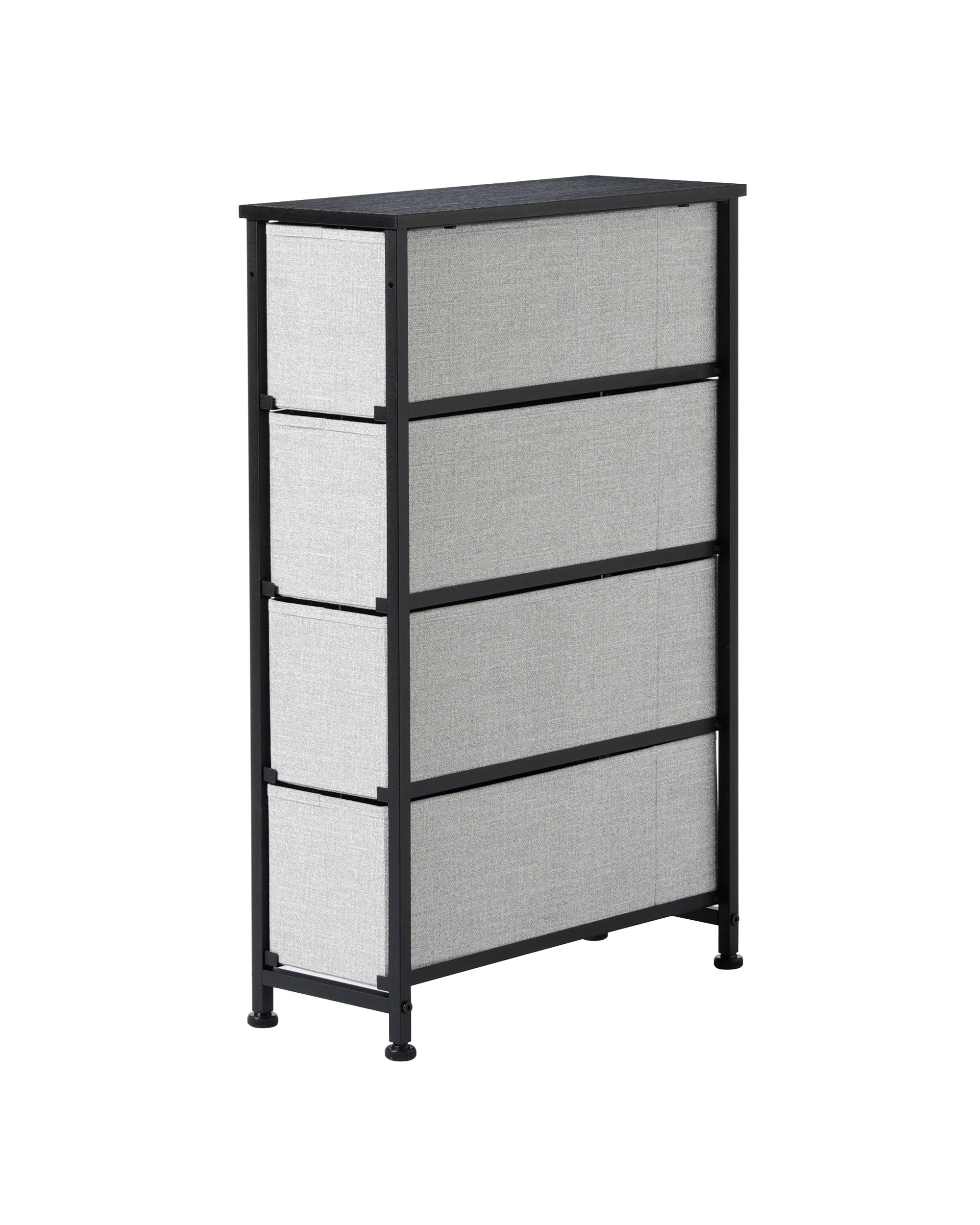 4 Sherwood Luna 4 Drawer Fabric Tallboy - Grey, 4 of 9