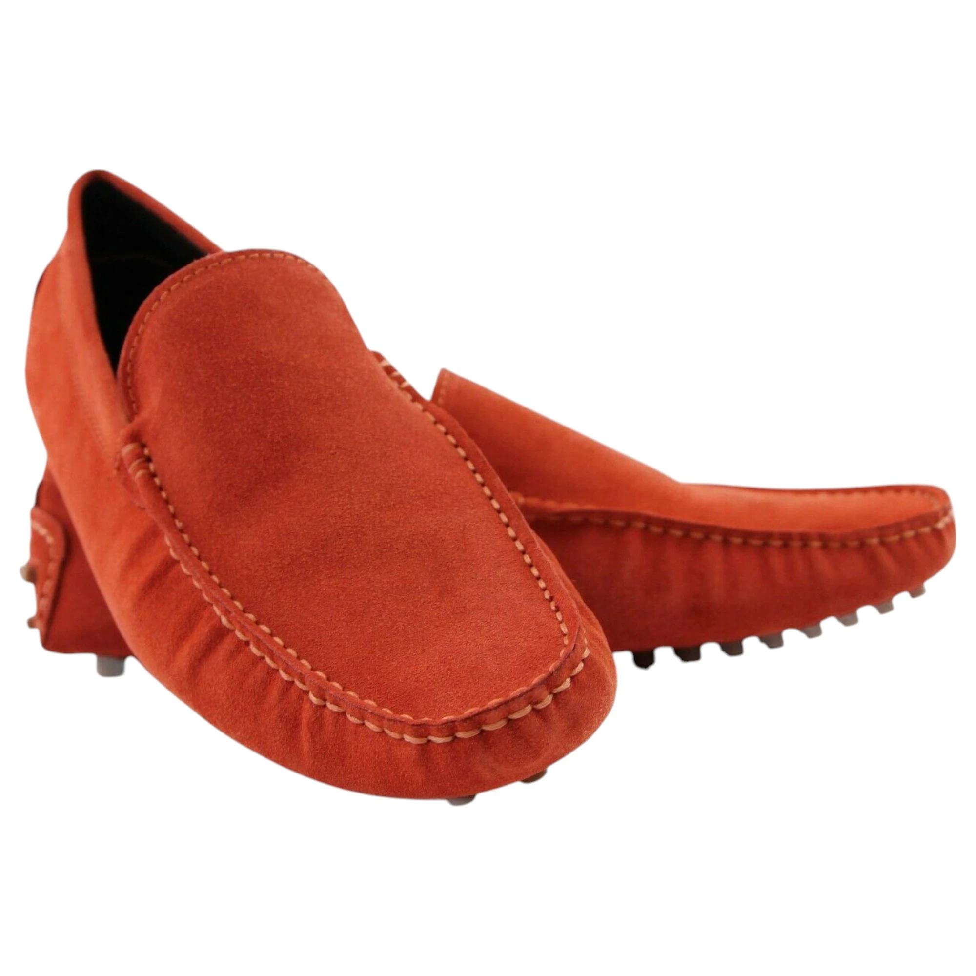 3 Zasel Mens Summer Boat Shoes Suede Casual Slip On Deck Grip Loafers ORANGE, 3 of 5