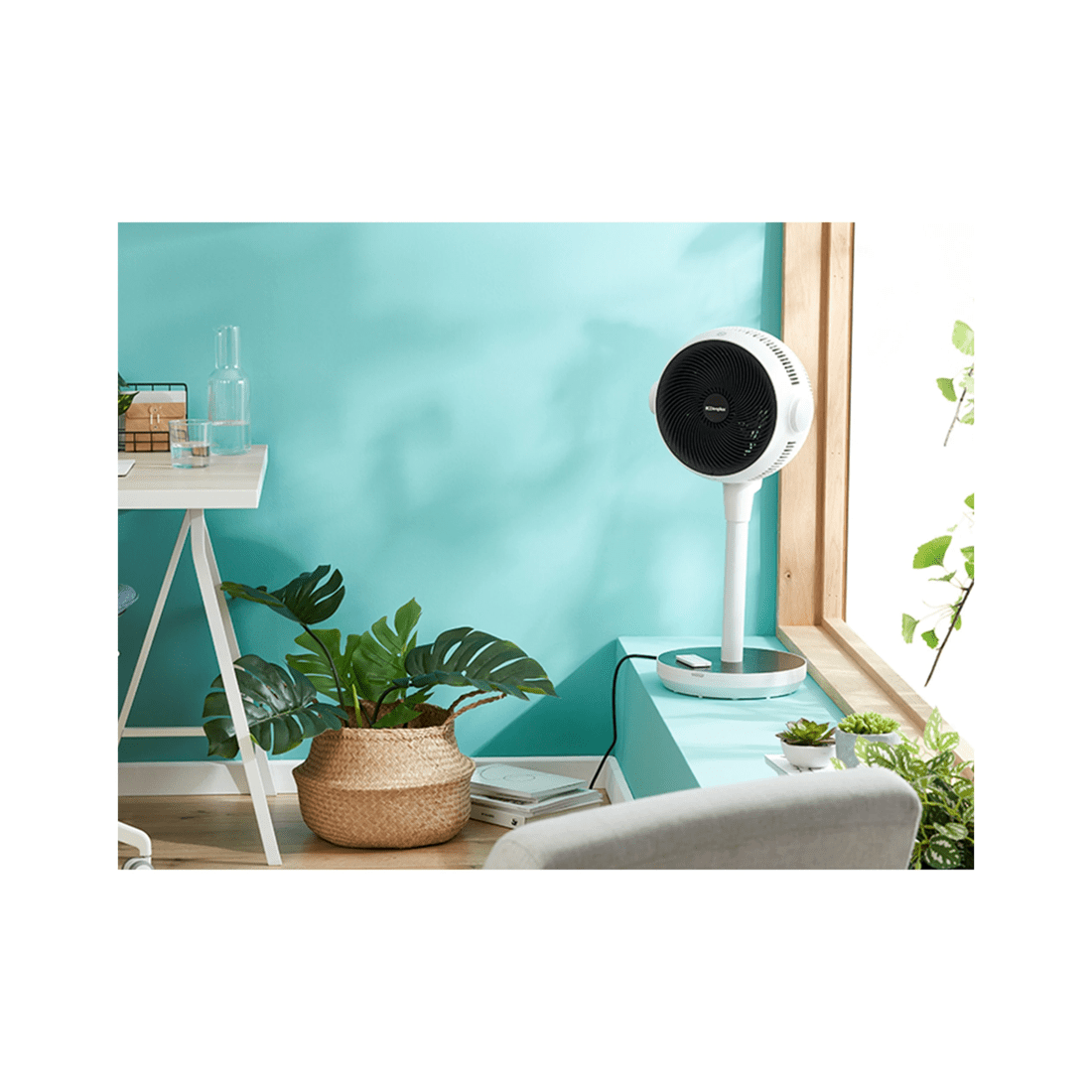 3 Dimplex Heat & Cool Air Circulator Pedestal Fan - White Black, 3 of 8