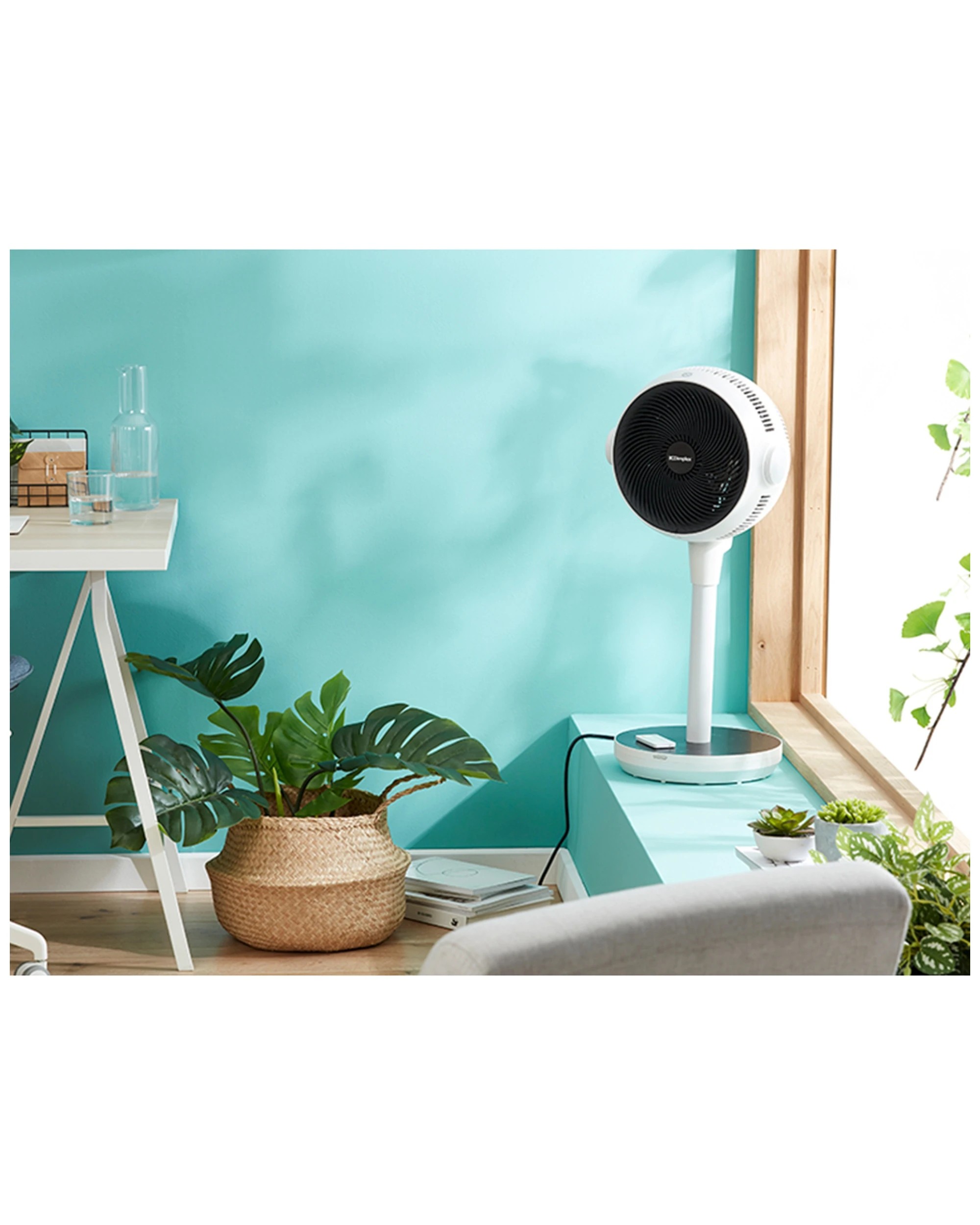 3 Dimplex Heat & Cool Air Circulator Pedestal Fan - White Black - MULTI, 3 of 8