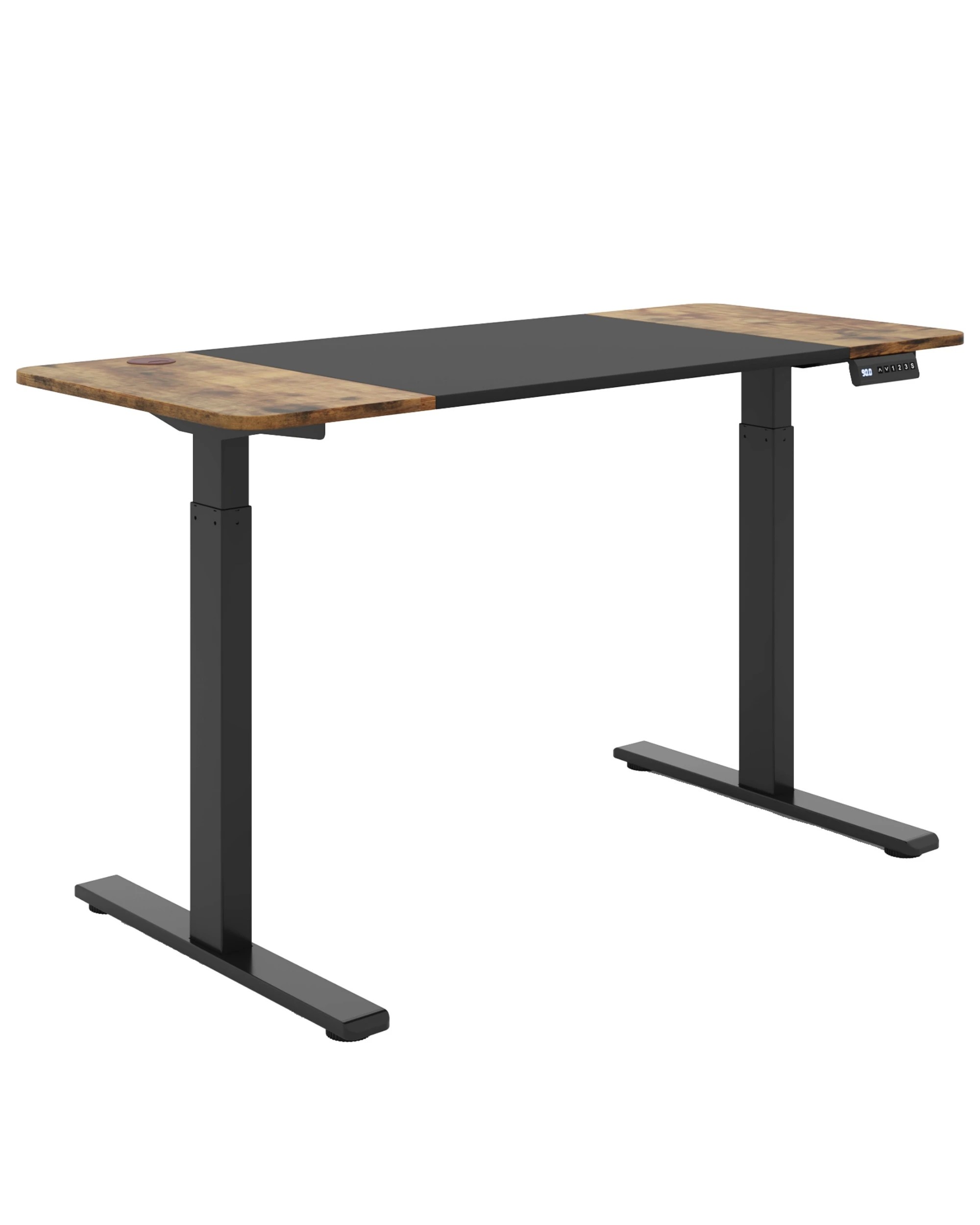1 Advwin Electric Standing Desk Dual Motor Height Adjustable - Brown, 1 of 2