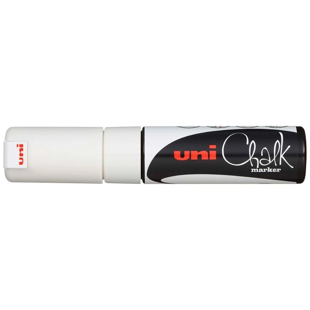 1 Uni Liquid Chalk Marker Chisel Tip White, 1 of 2