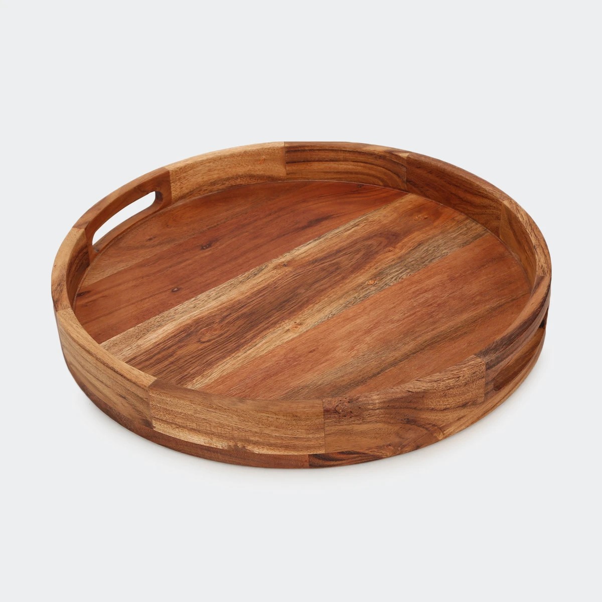 1 Acacia Round Serving Tray, 1 of 5