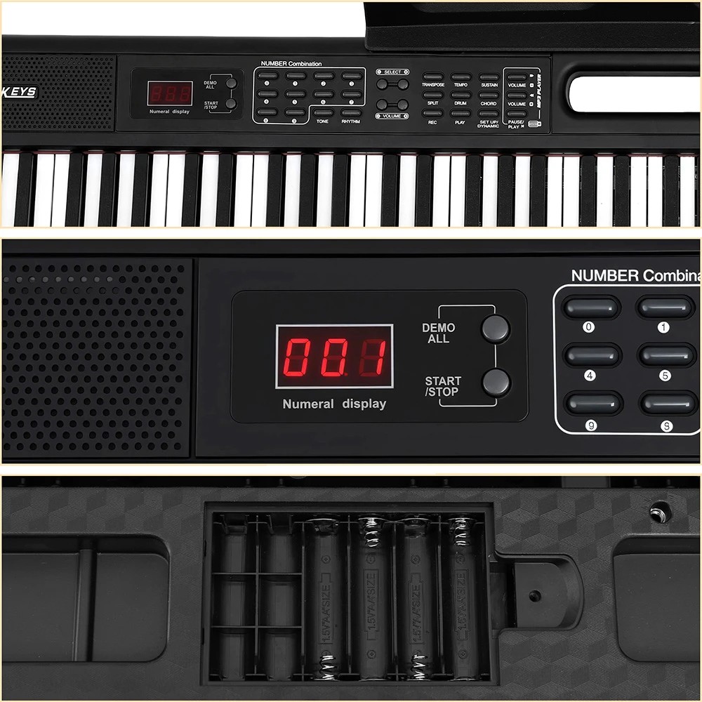 7 Alpha Piano Keyboard 88 Keys Electric Electronic Keyboard Piano Gift Black - Black, 7 of 7