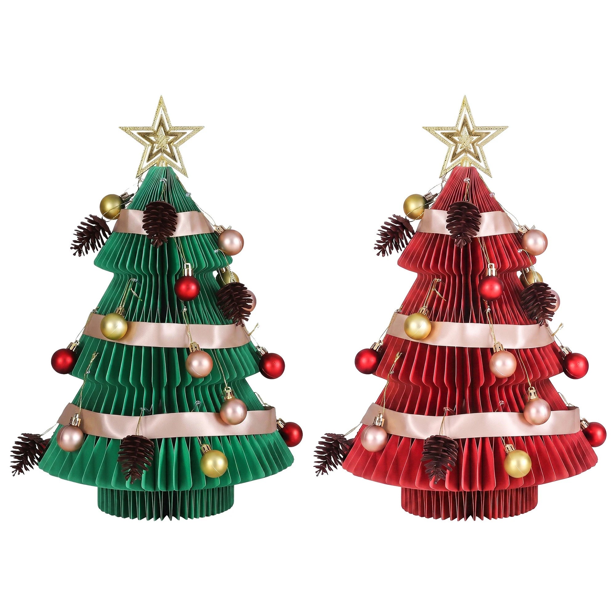 Jingle Jollys 2X Foldable Christmas Tree 47CM Xmas Table Decorations ...