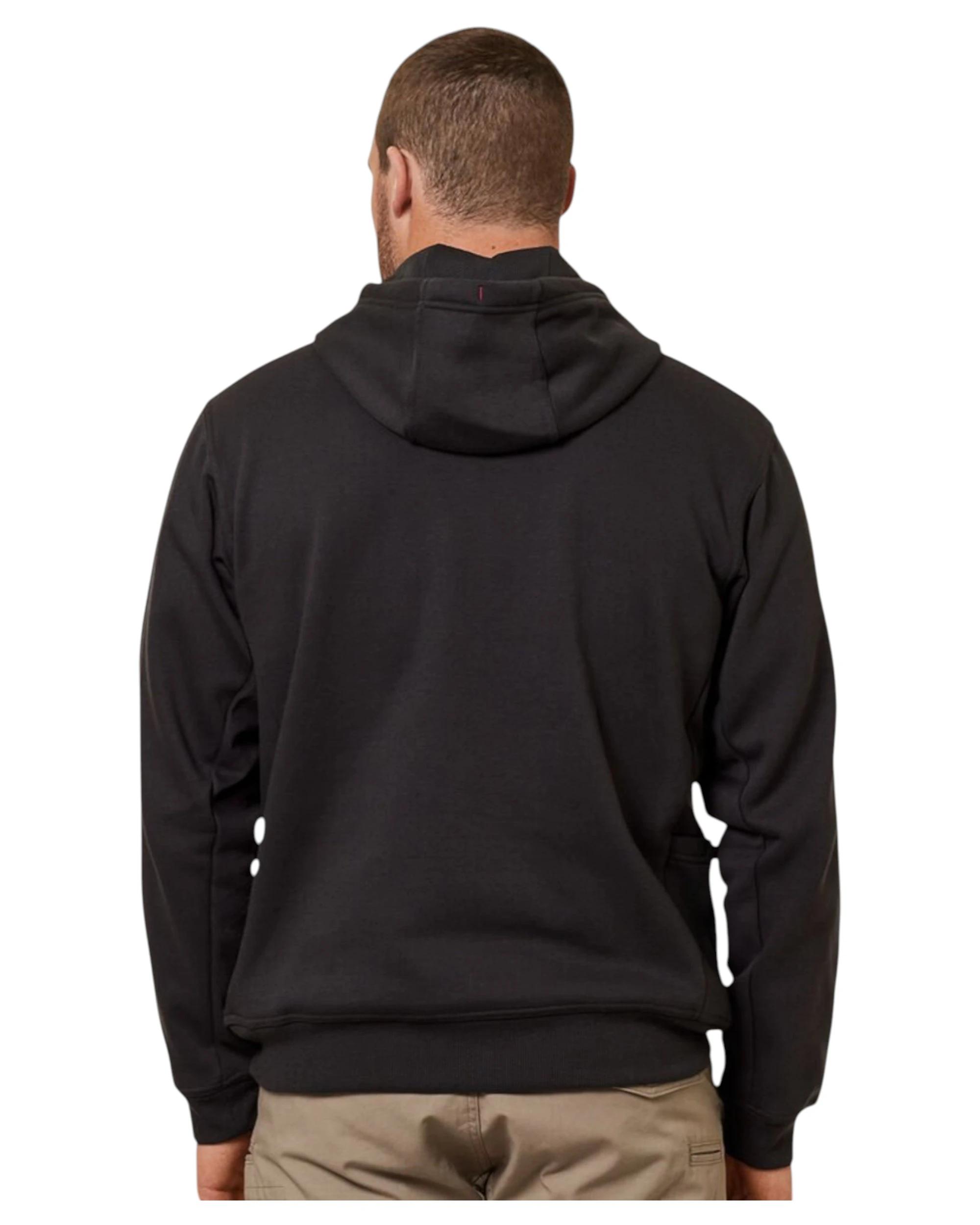 10 Hard Yakka Mens Brushed Fleece Hoodie Jumper Charcoal CHARCOAL, 10 of 10