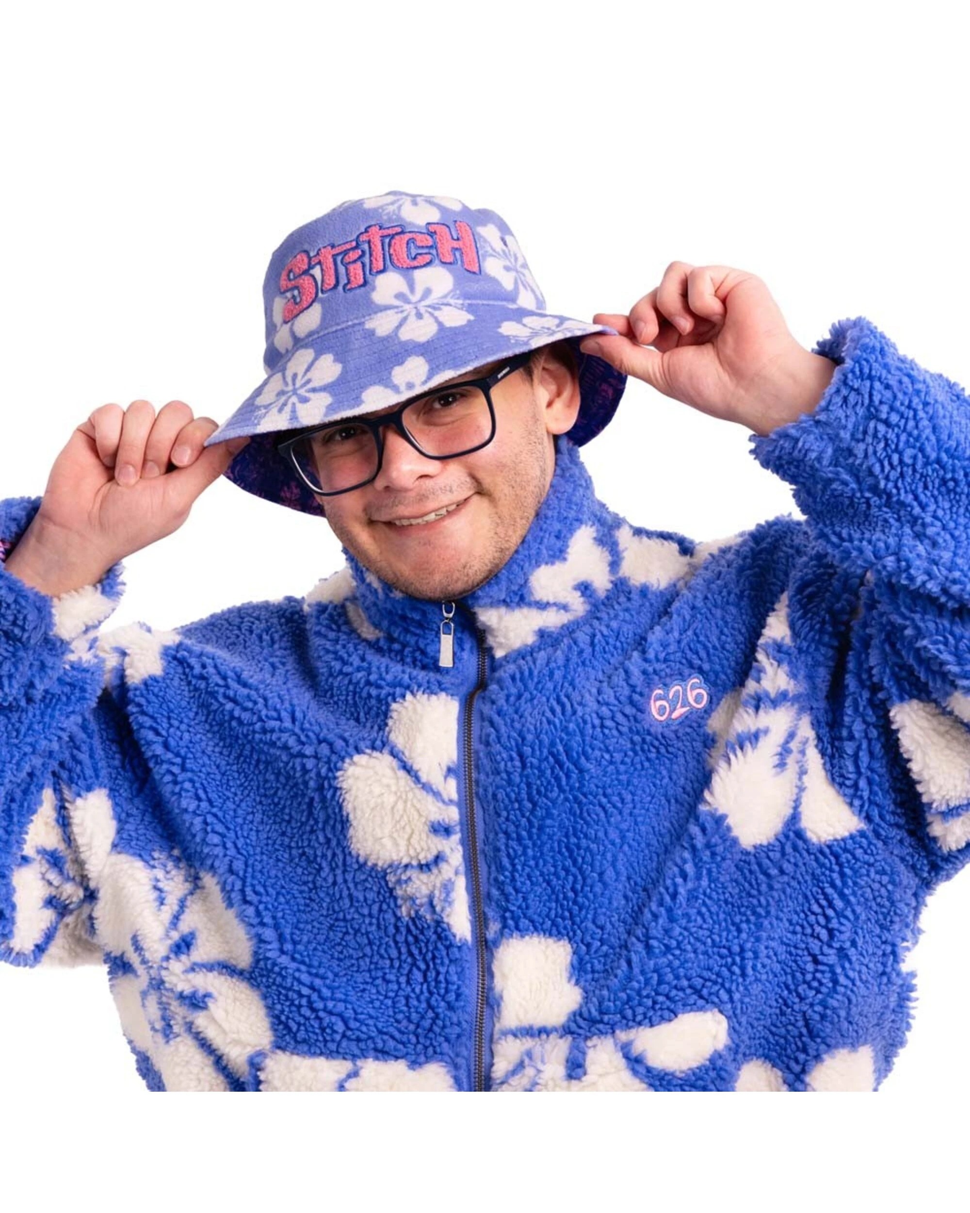 3 Disney - Lilo & Stitch - Stitch Hibiscus Bucket Hat - Blue, 3 of 3