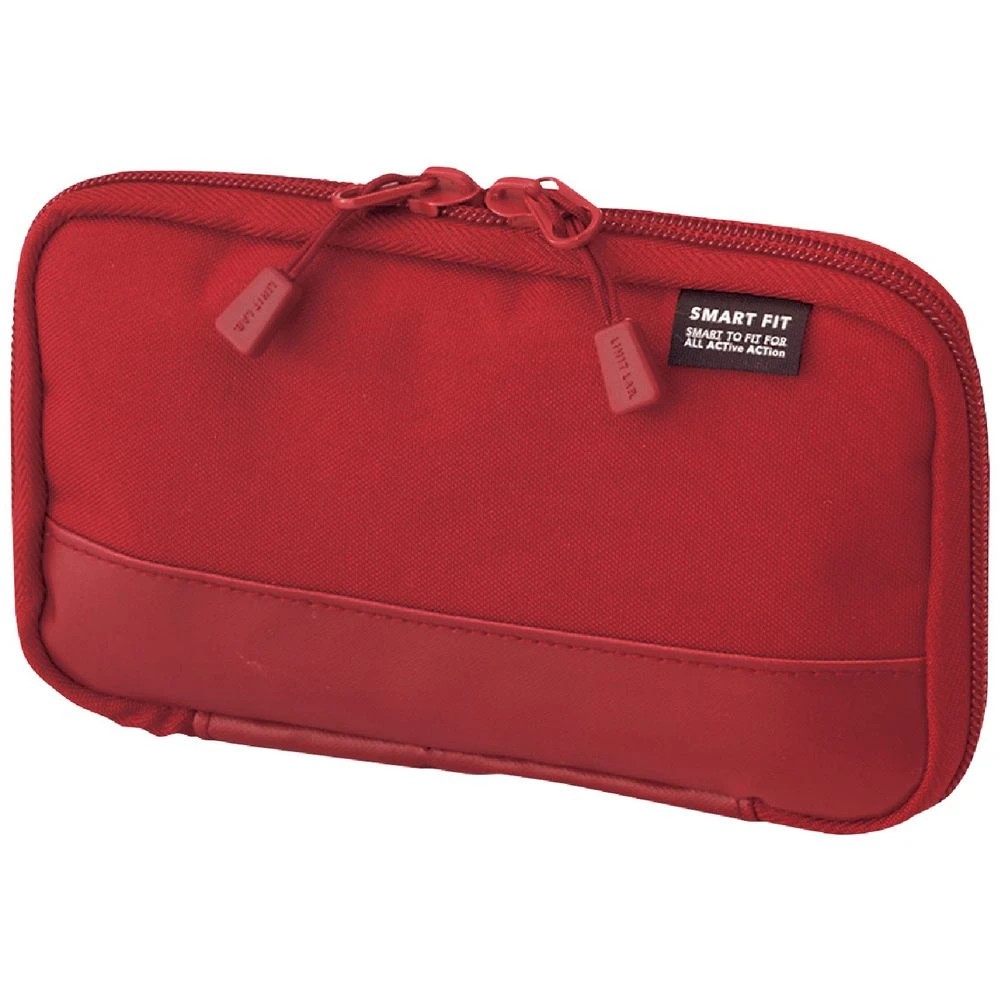 1 Smart Fit Single Zip Compact Pencil Case Red, 1 of 3