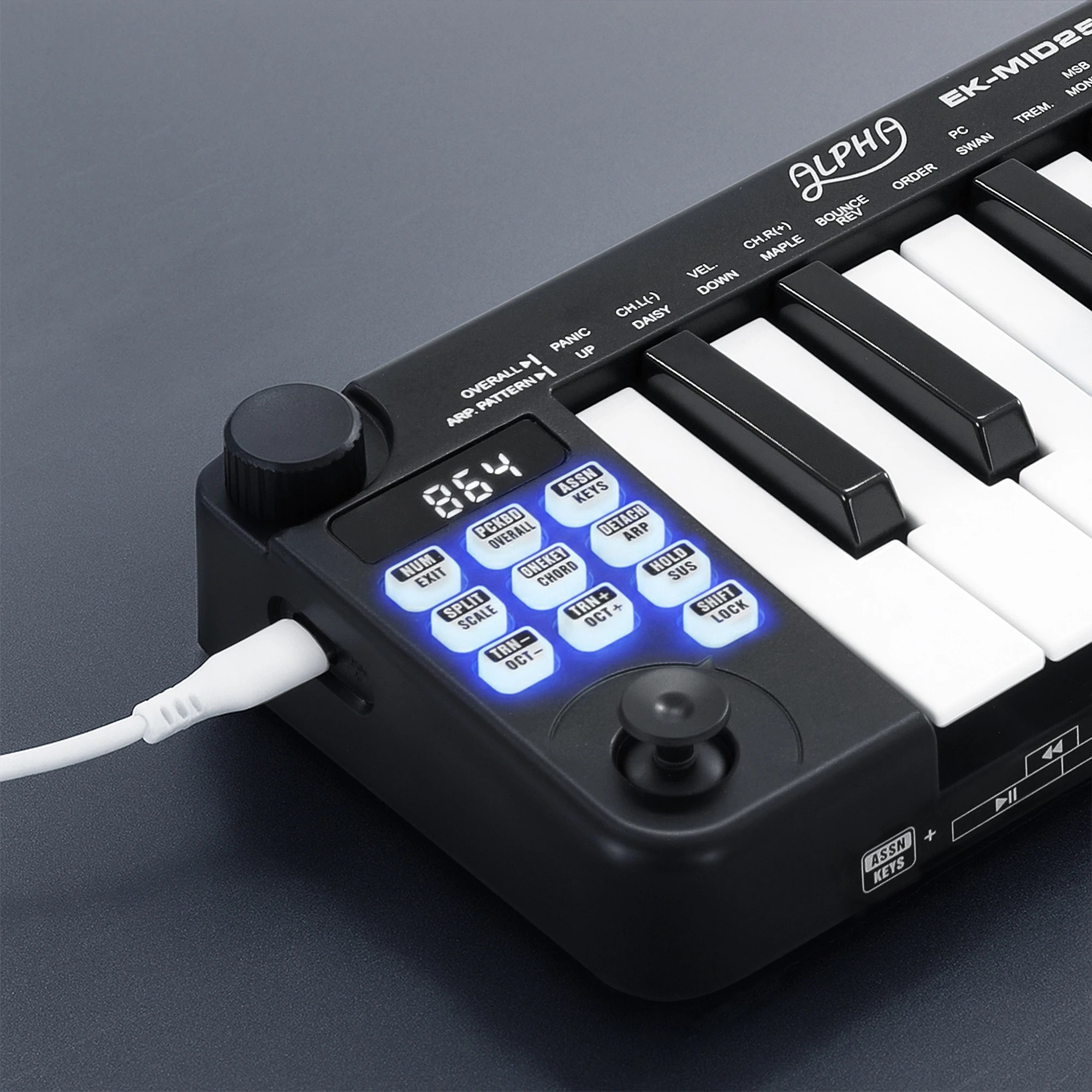 5 Alpha 25-Key MIDI Keyboard Controller Portable Piano USB Laptop - Black, 5 of 7